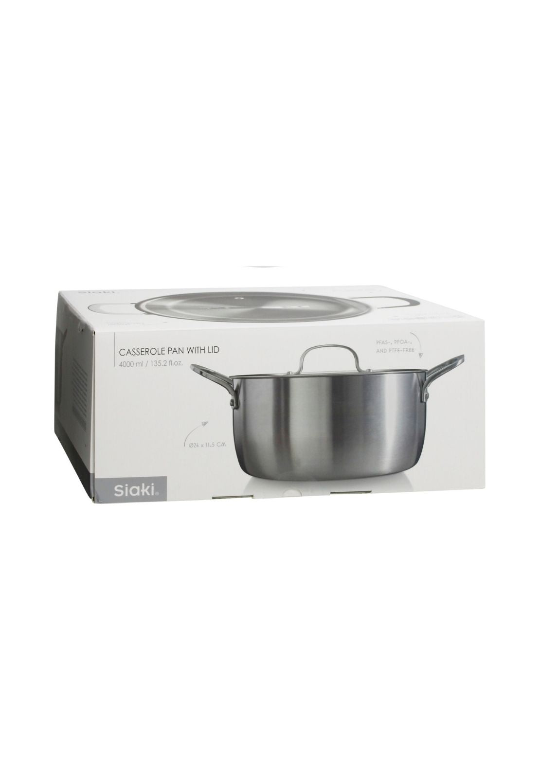 Casserole Pan with Lid 25cm - Grey
