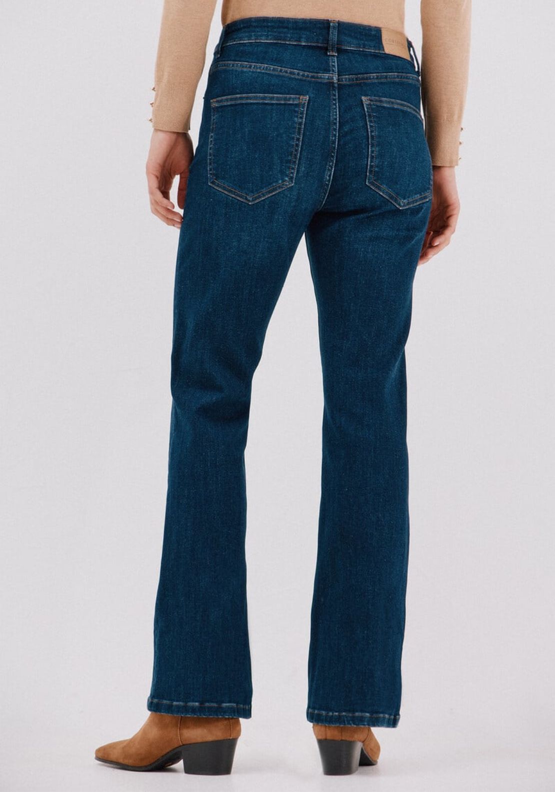 Cortefiel Bell Bottom Jeans - Blue 2 Shaws Department Stores