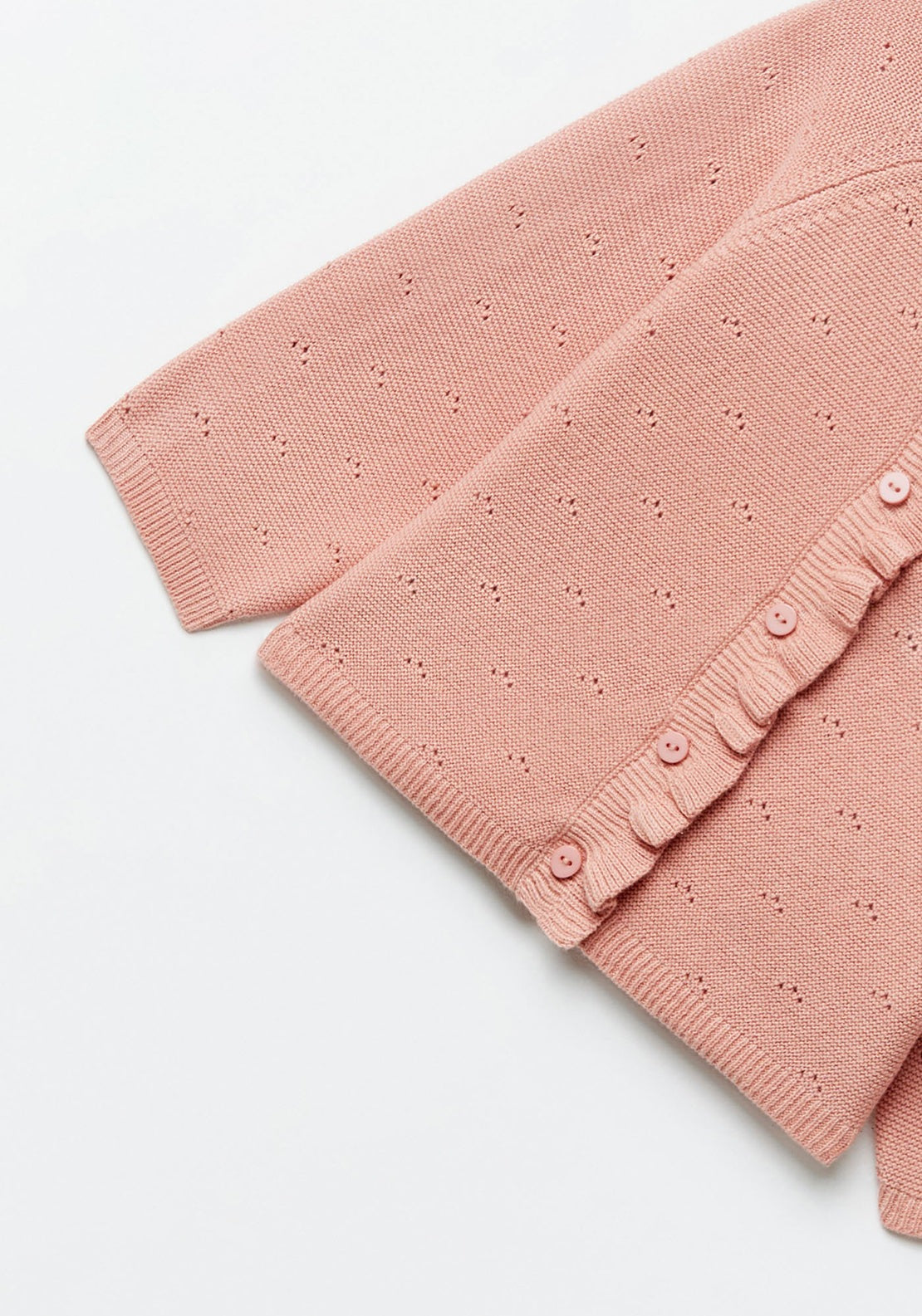 Sfera Garter stitch cardigan - Orange Salmon 6 Shaws Department Stores