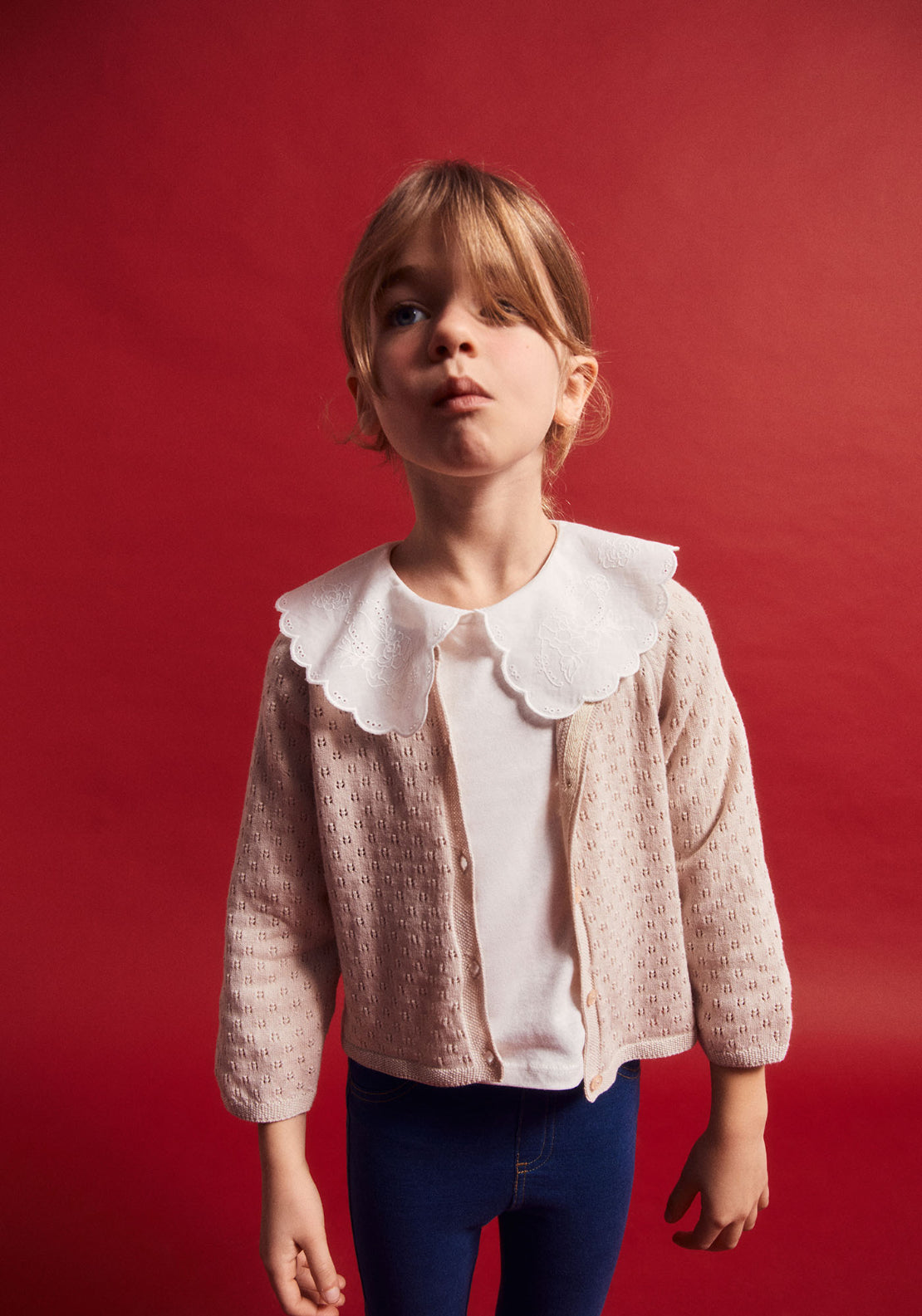 Knit Cardigan - Beige
