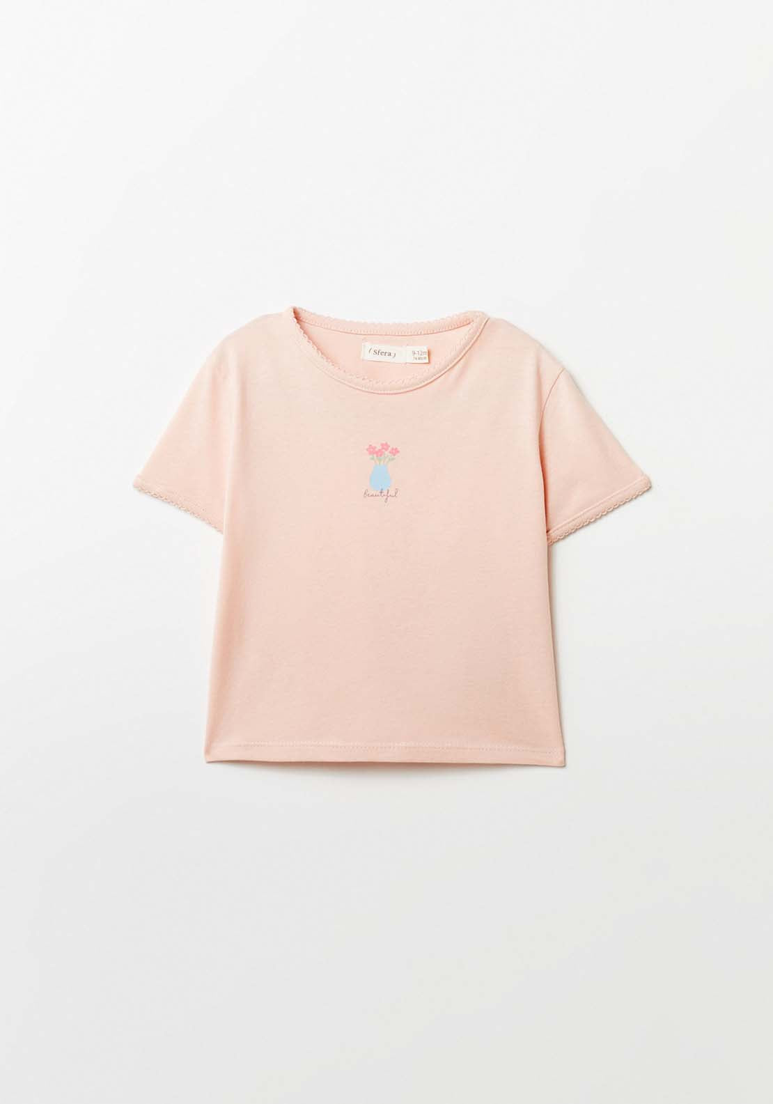 Sfera Basic Plain T-Shirt - Pink 1 Shaws Department Stores