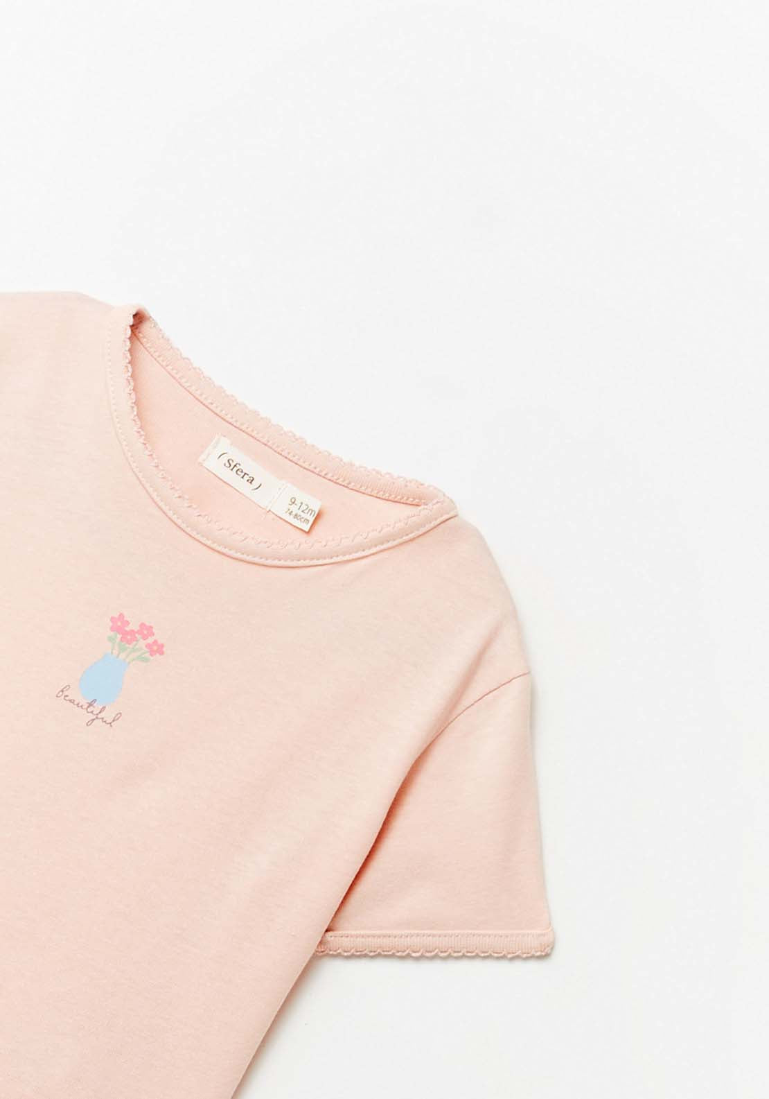 Sfera Basic Plain T-Shirt - Pink 2 Shaws Department Stores