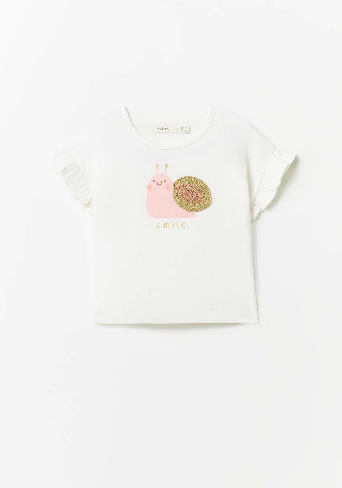 Sfera Snail T-Shirt - White 1 Shaws Department Stores