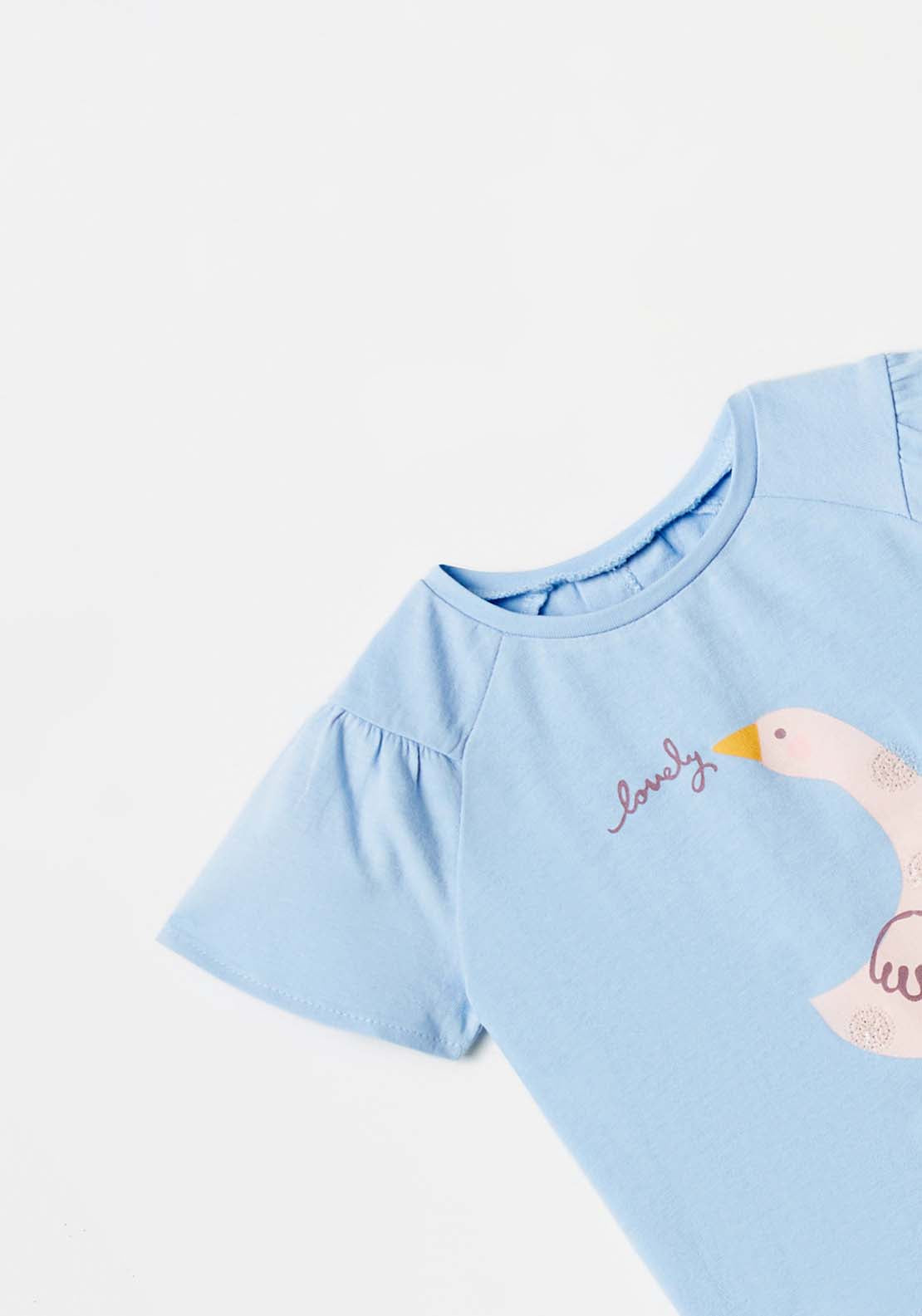 Sfera Duck Print T-Shirt - Blue 7 Shaws Department Stores