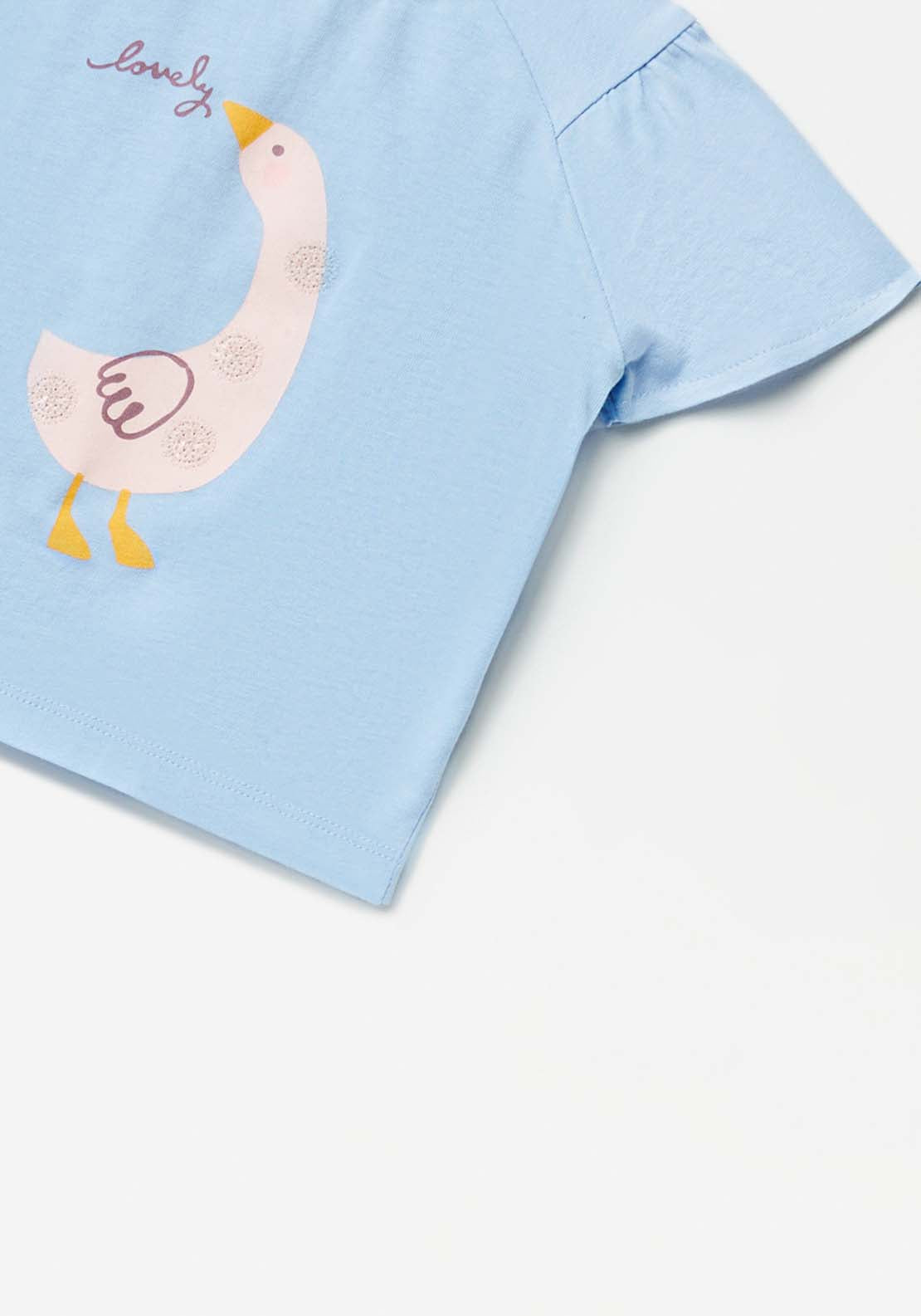 Sfera Duck Print T-Shirt - Blue 6 Shaws Department Stores