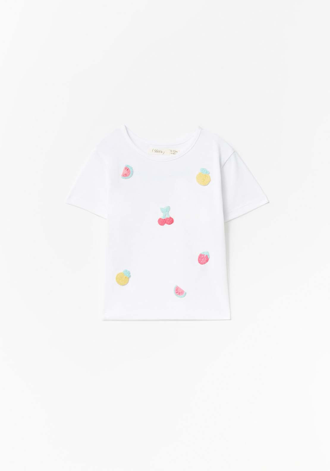 Sfera Fruit Print T-Shirt - White 1 Shaws Department Stores