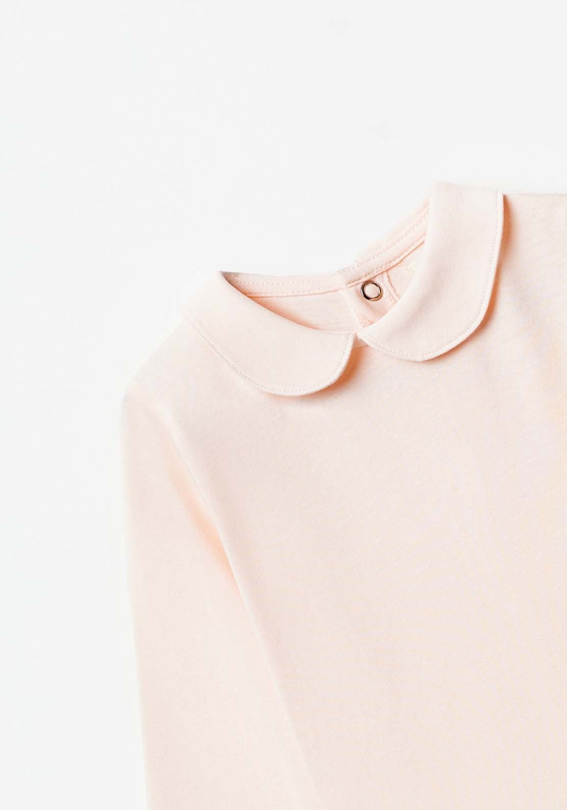Sfera Long Sleeve Tshirt With Collar - Pink Light 2 Shaws Department Stores