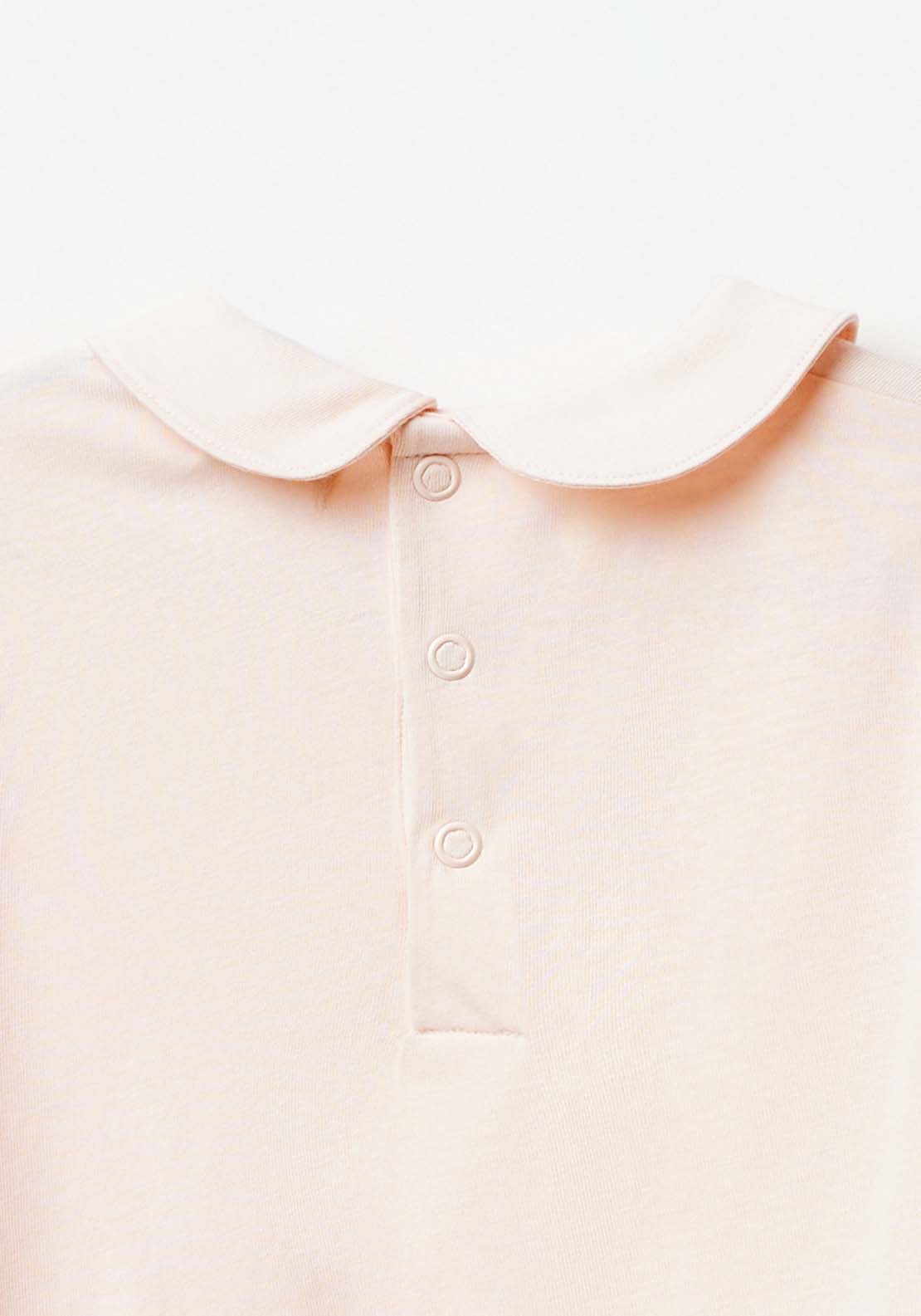Sfera Long Sleeve Tshirt With Collar - Pink Light 3 Shaws Department Stores