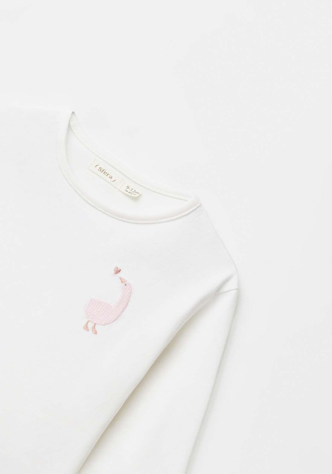 Sfera Long Sleeve Plain Tshirt - White 2 Shaws Department Stores