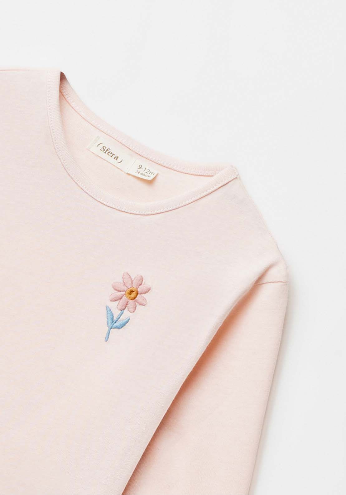 Sfera Long Sleeve Plain Tshirt - Pink Light 2 Shaws Department Stores