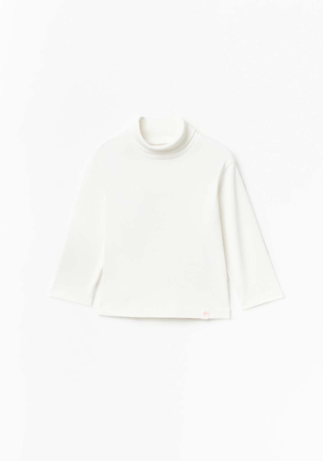 Sfera Long Sleeve Plain Polo Tshirt - White 1 Shaws Department Stores