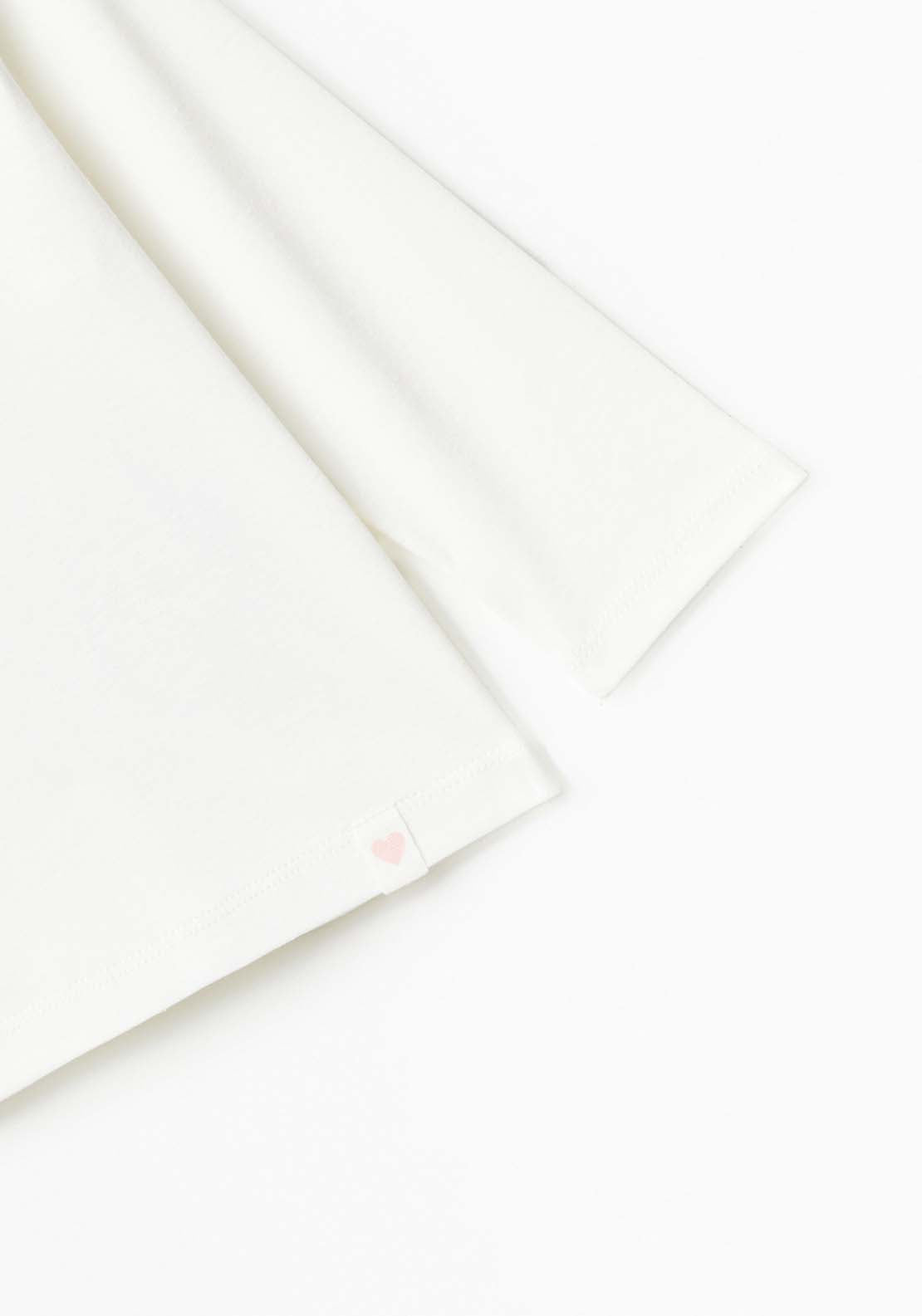 Sfera Long Sleeve Plain Polo Tshirt - White 2 Shaws Department Stores