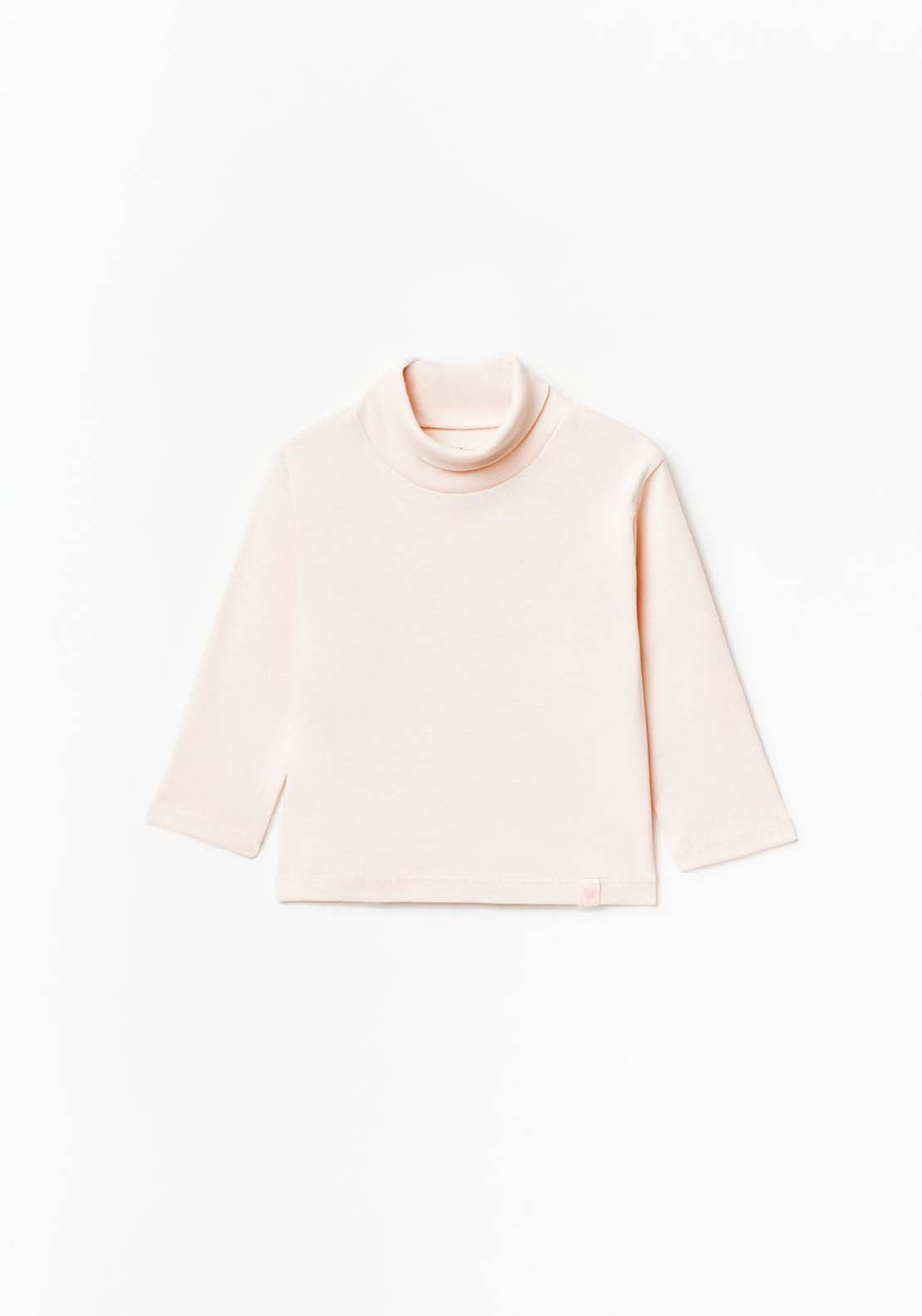 Sfera Long Sleeve Plain Polo Tshirt - Pink Light 1 Shaws Department Stores