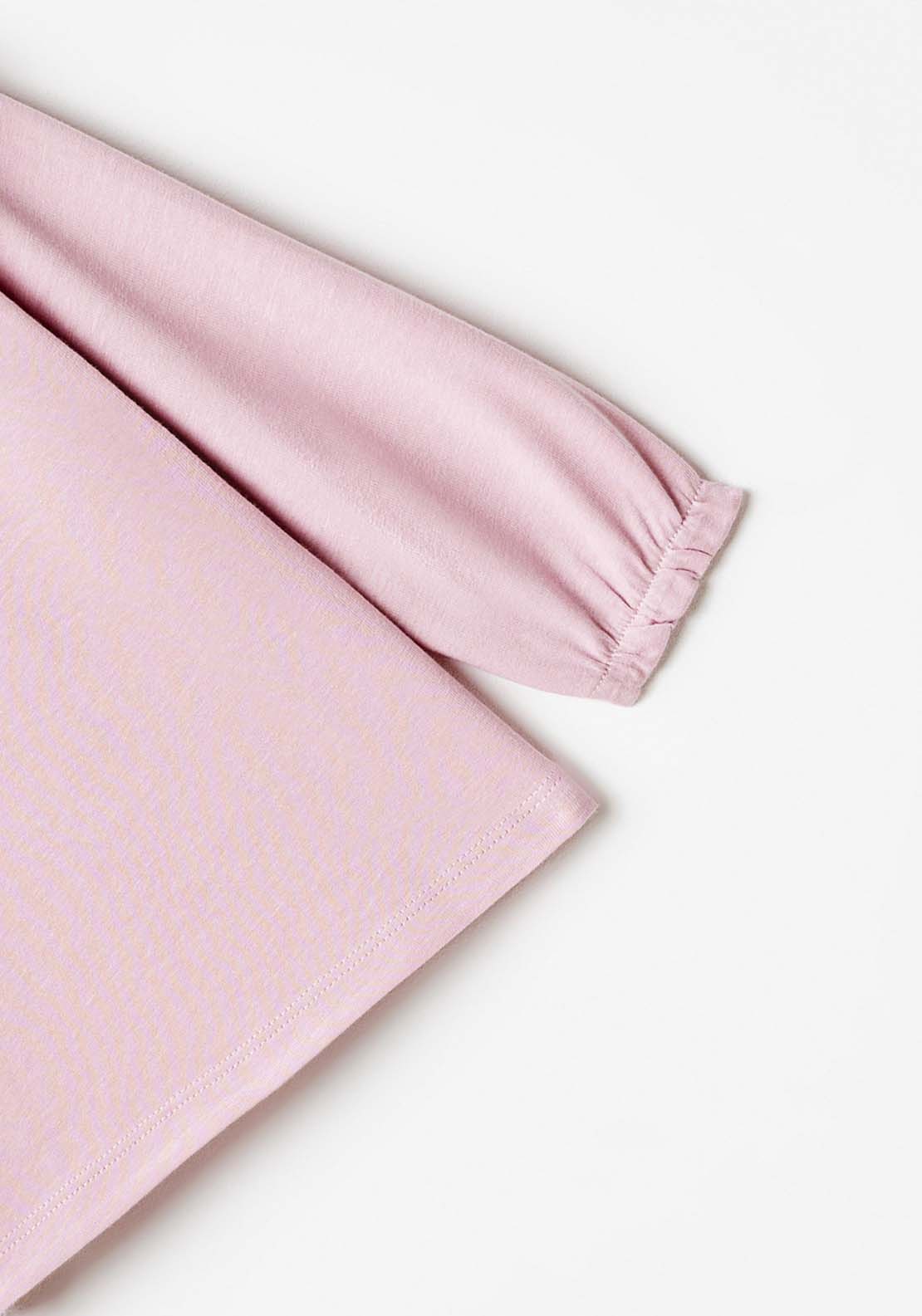 Sfera Long Sleeve Plain Tshirt W Collar - Lilac Light 4 Shaws Department Stores