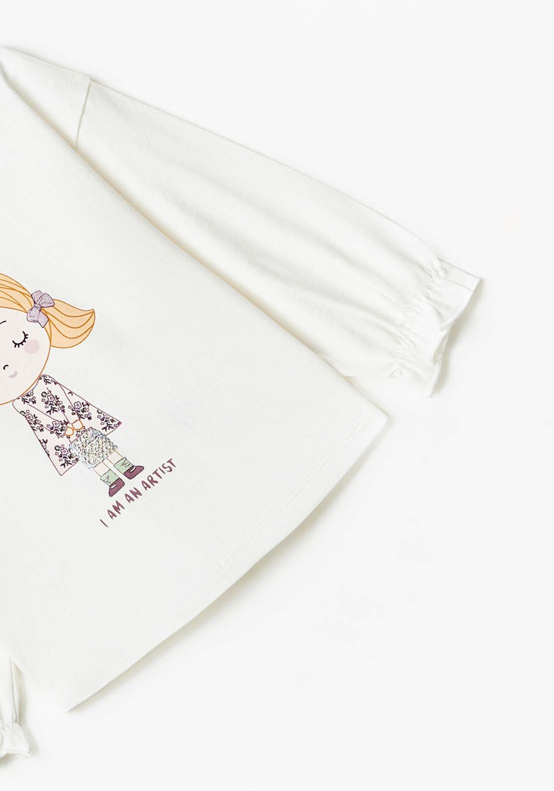 Sfera Long Sleeve Girl Tshirt - White 2 Shaws Department Stores