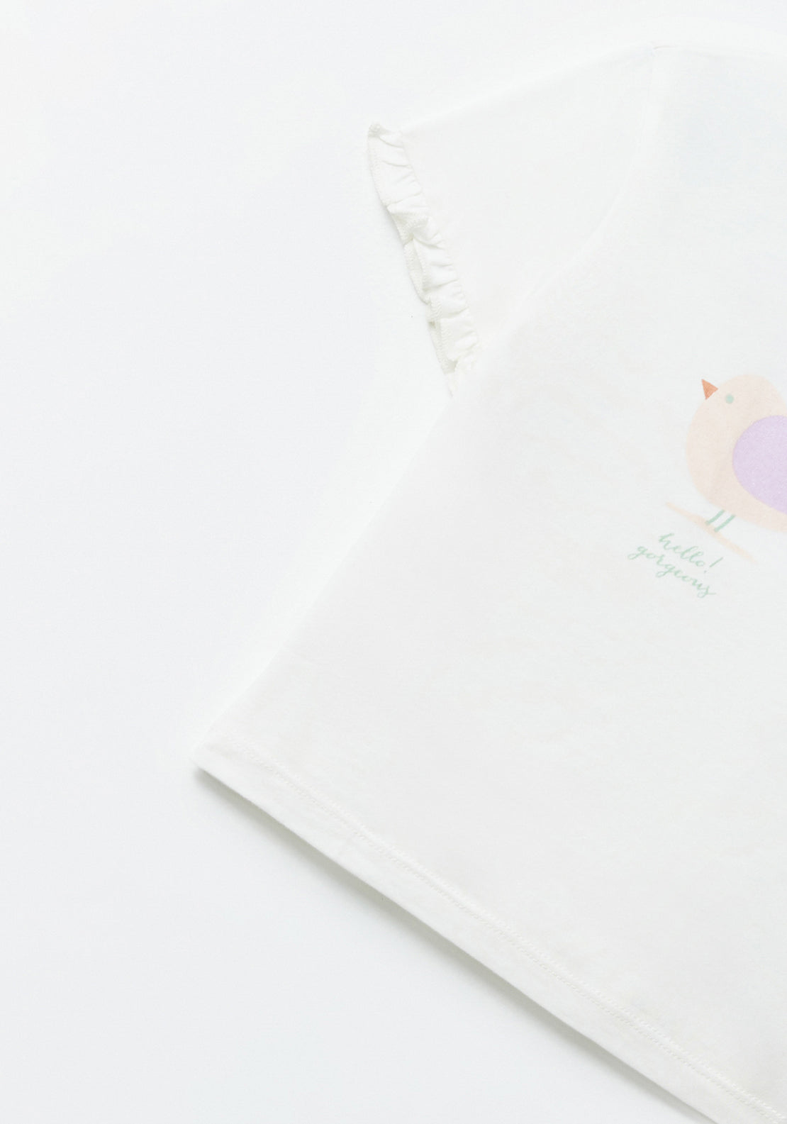 Sfera Fringe detail bird T-shirt - White 4 Shaws Department Stores