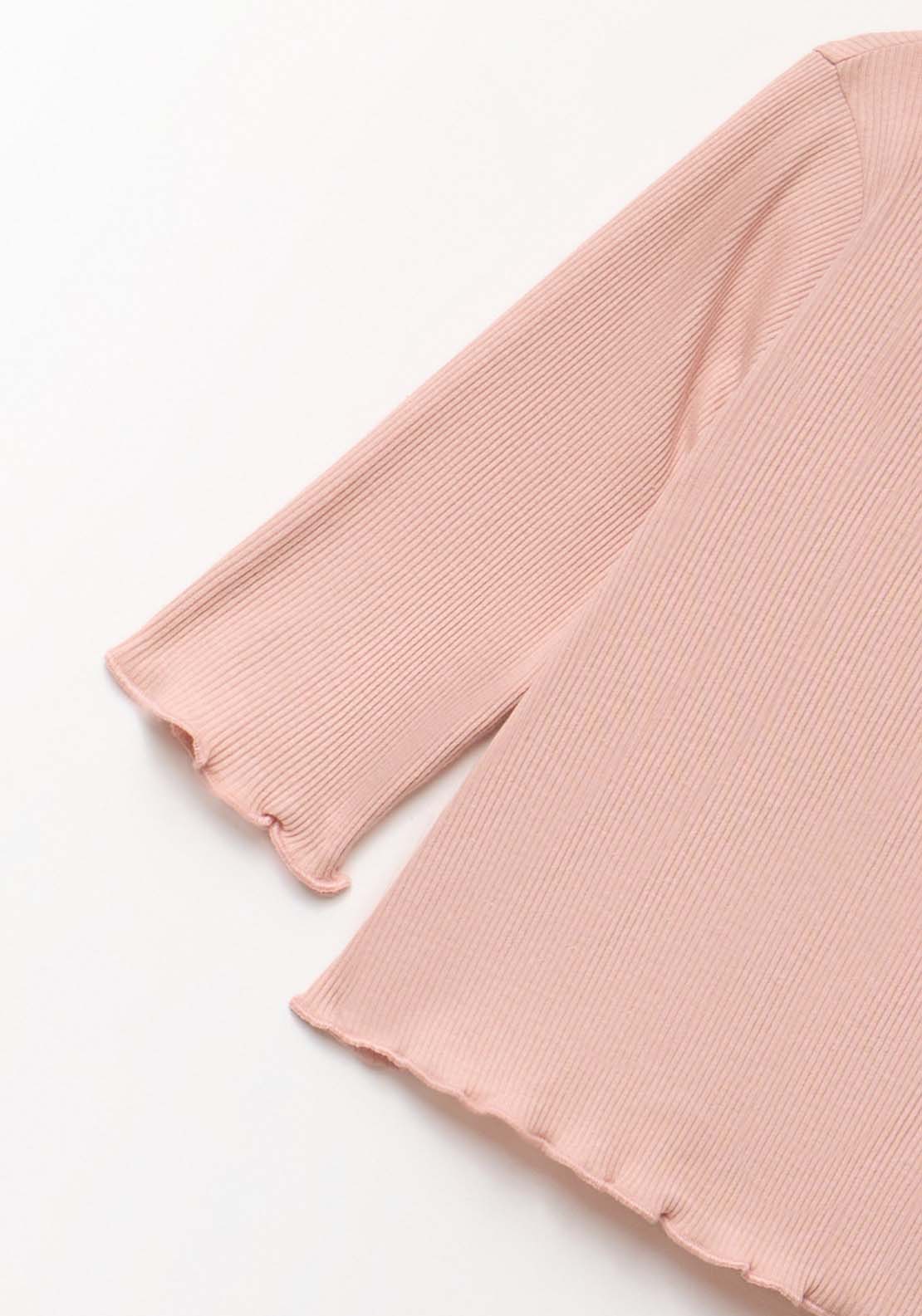 Ruffle Neck Top - Pink