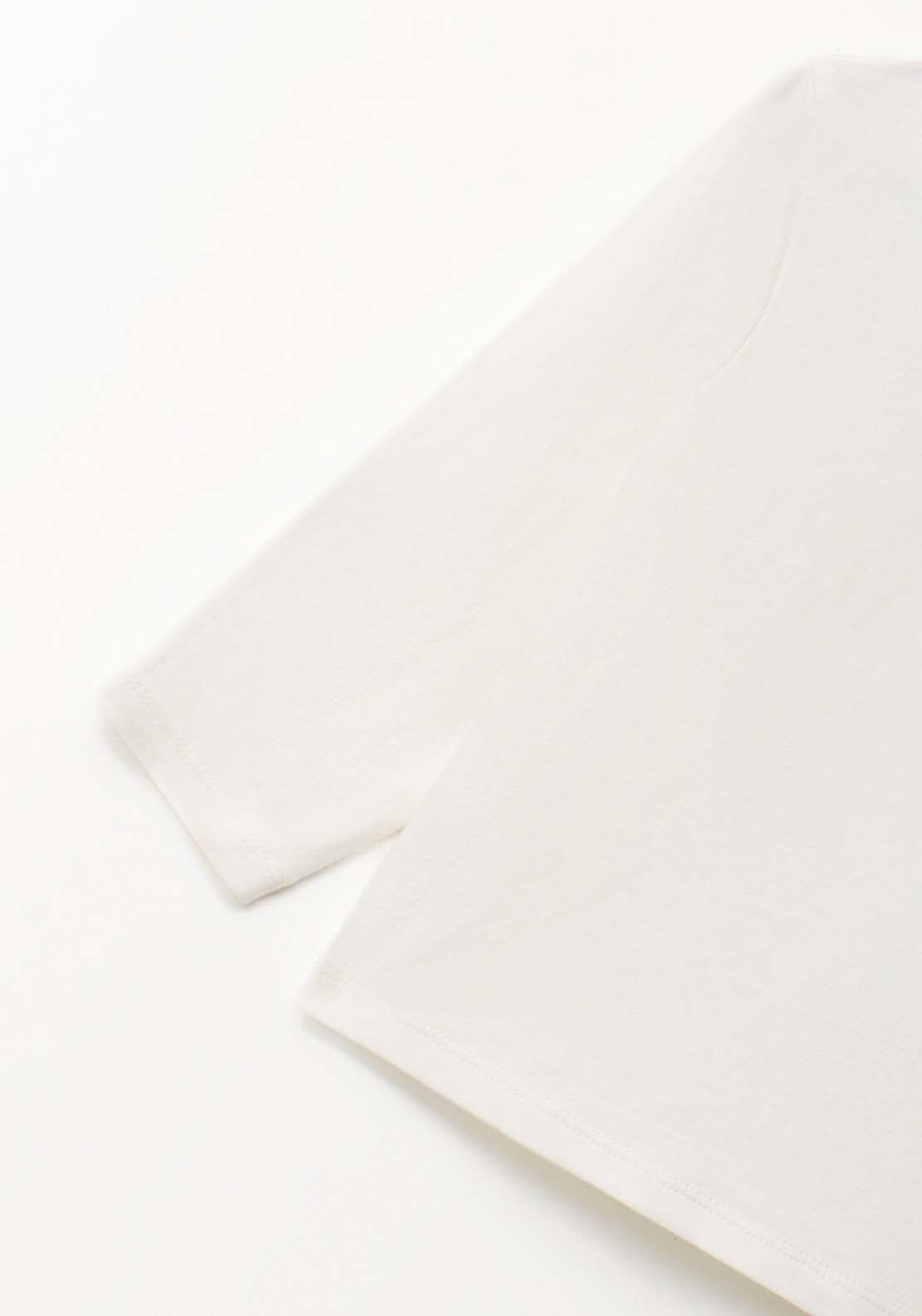 Peter Pan Collar Long-Sleeved T-Shirt - White