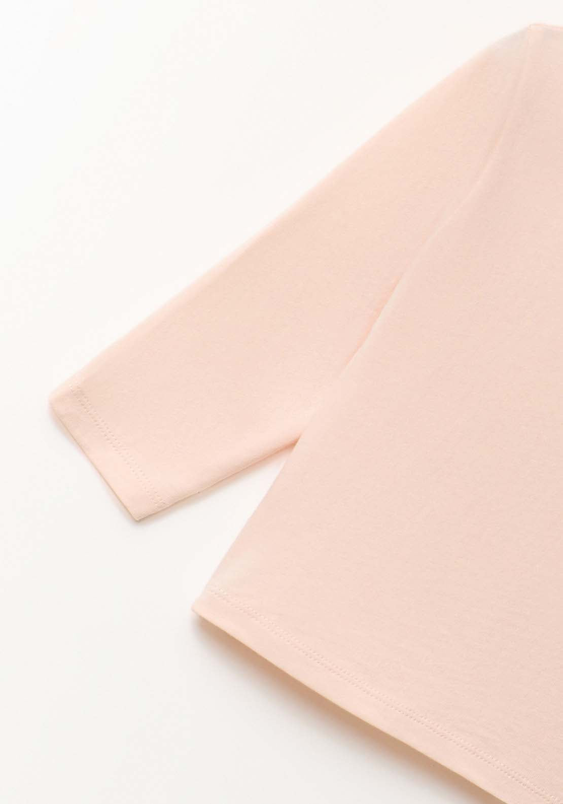 Peter Pan Collar Long-Sleeved T-Shirt - Pink
