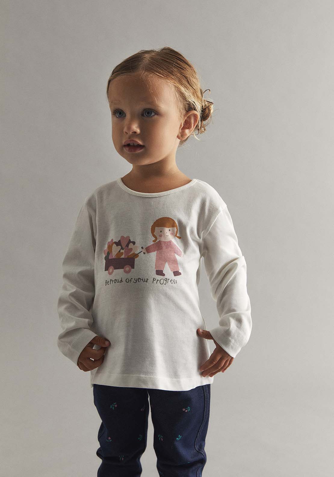 Girls´ Long Sleeved T-Shirt - White