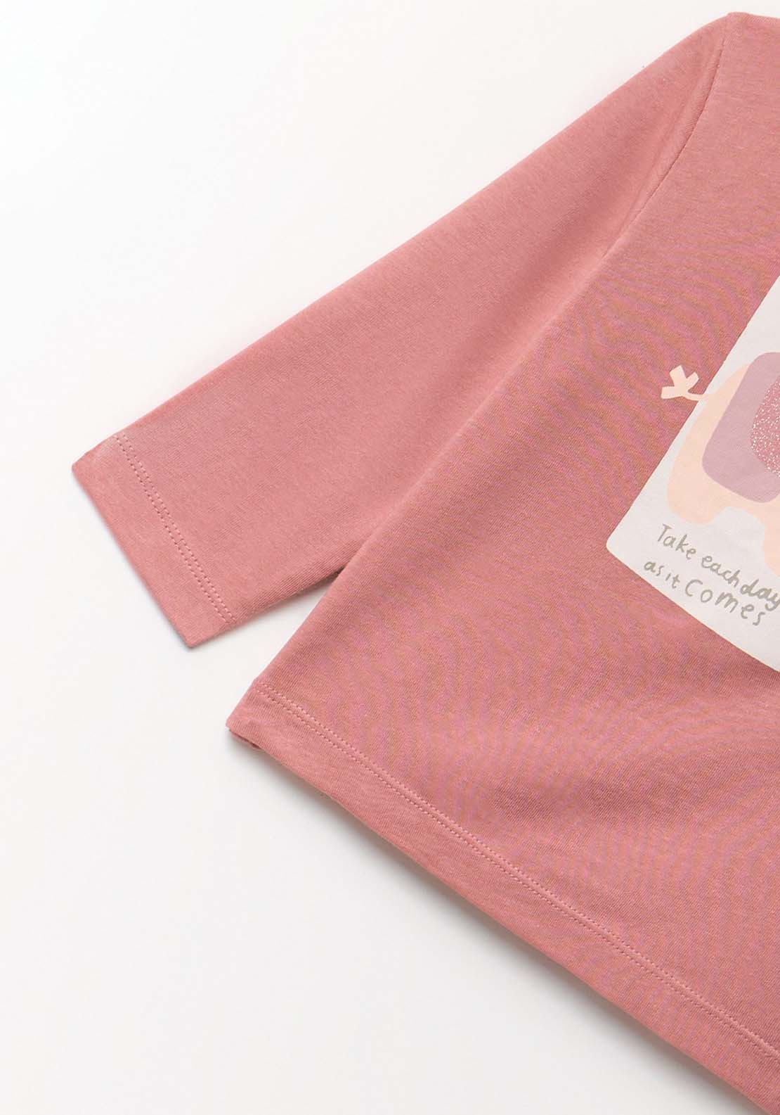 Elephant Long-Sleeved T-Shirt - Pink