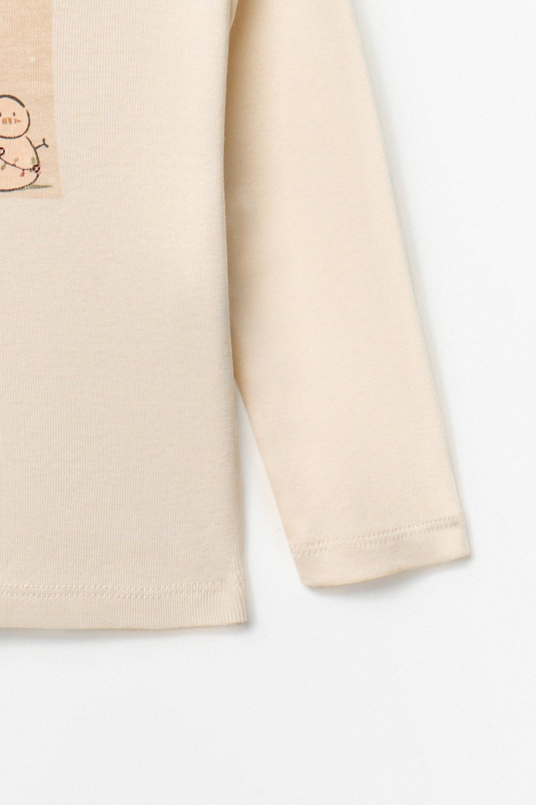 Sfera Printed T-Shirt With High Neck - White 3 Shaws Department Stores