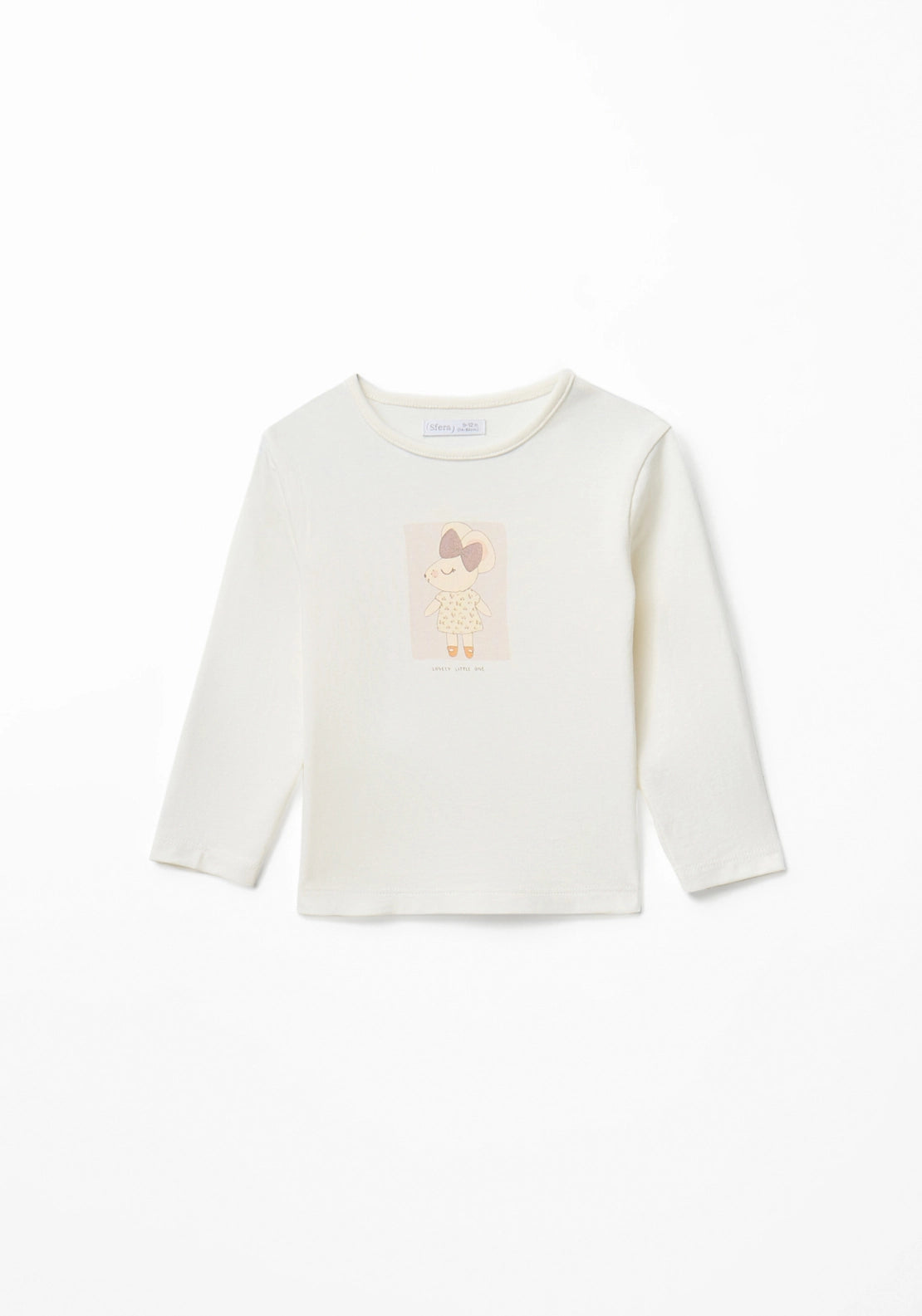 Mouse Graphic Print Top - White