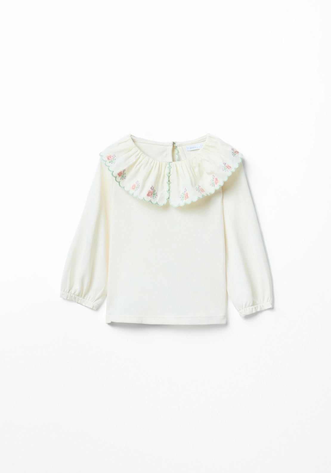 XL Collar Long Sleeve T-Shirt - Cream