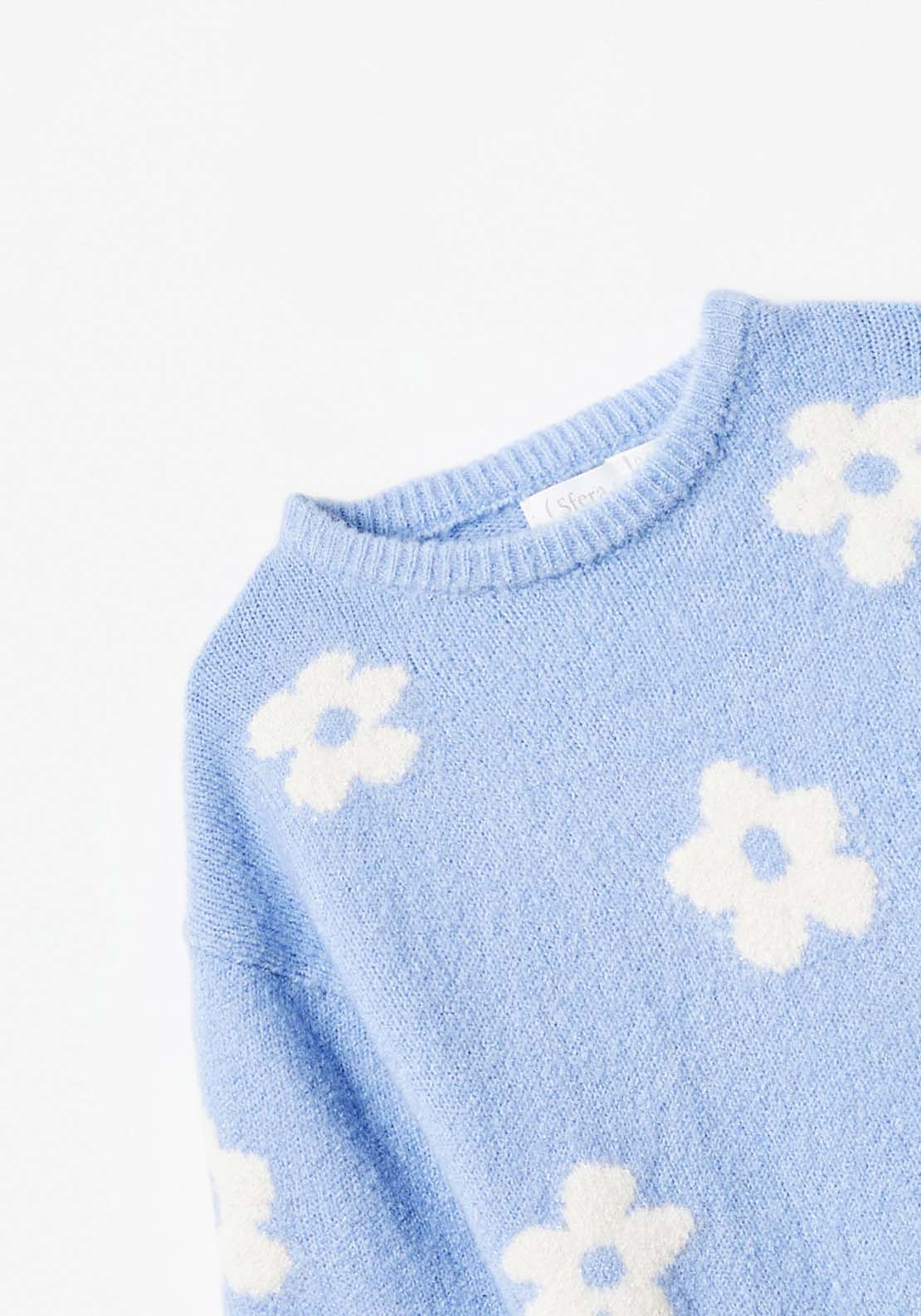 Sfera Long Sleeve Daisy Tshirt - Blue 5 Shaws Department Stores