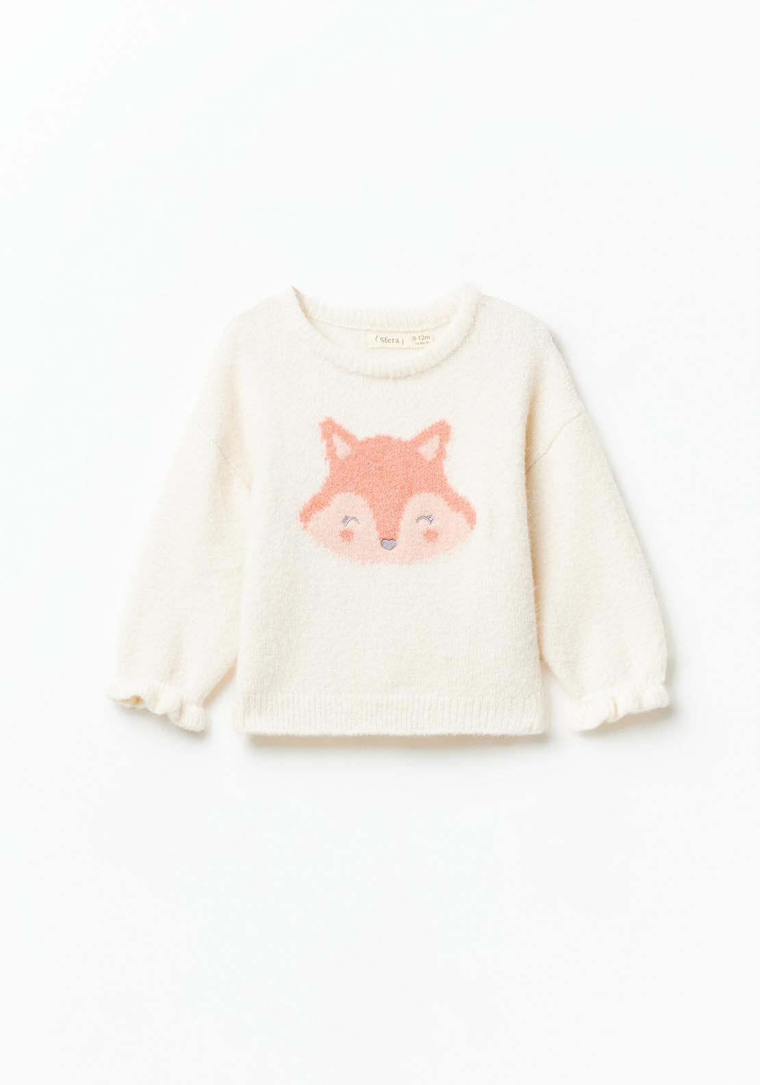 Sfera Bouclé sweater - White 1 Shaws Department Stores