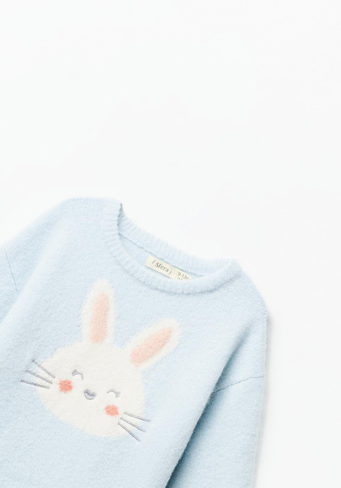 Sfera Bouclé sweater - Blue 3 Shaws Department Stores