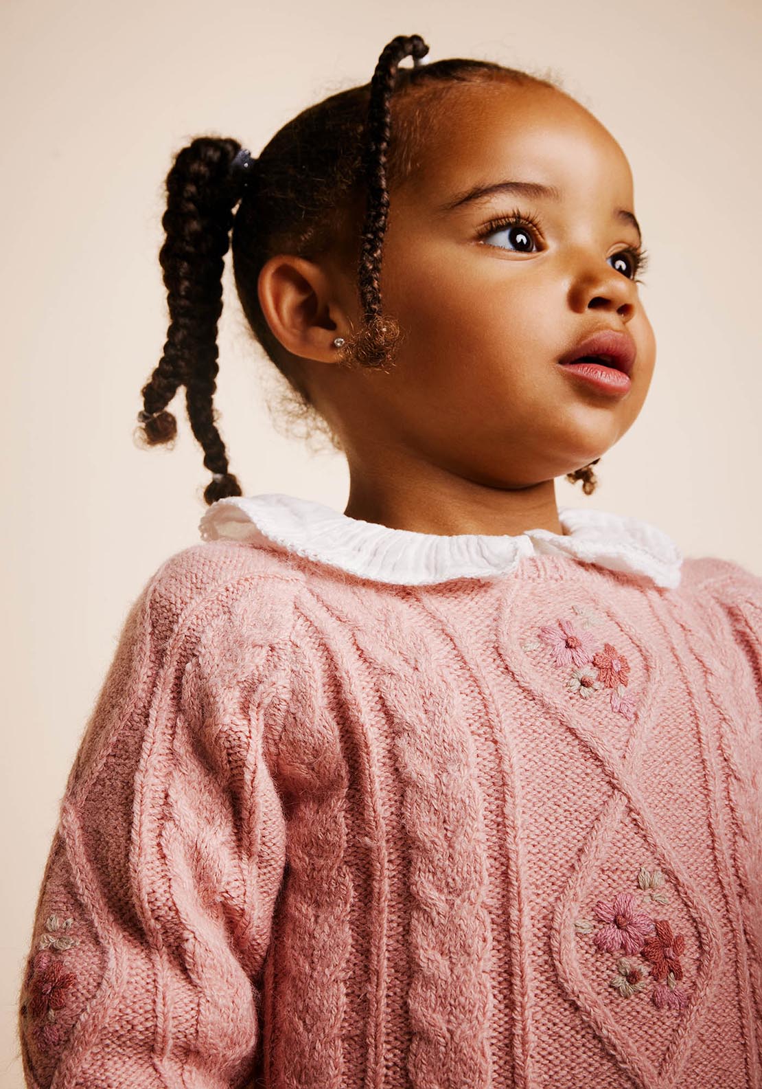Sfera Embroidered sweater - Pink Light 5 Shaws Department Stores