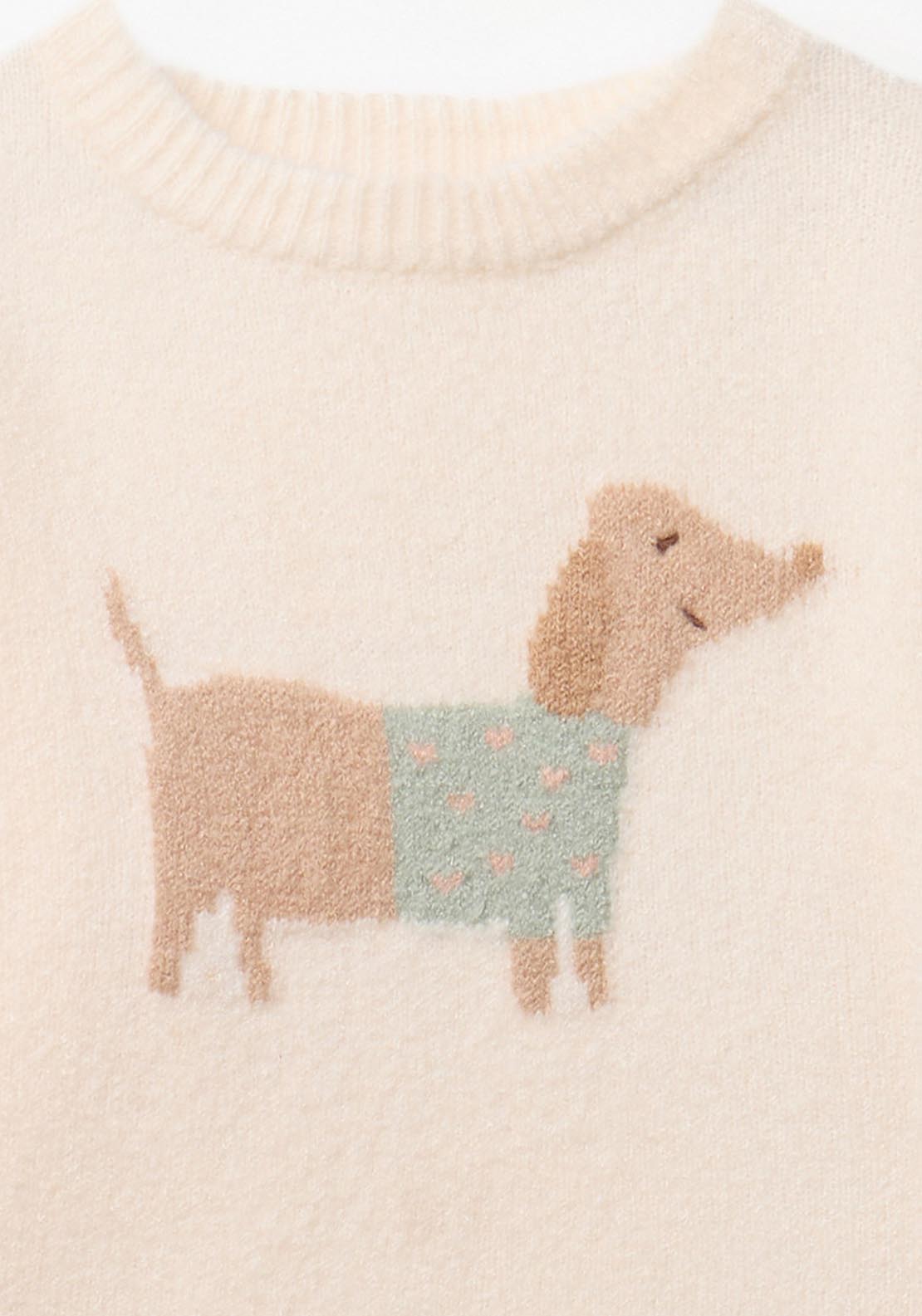 Sfera Dog Bouclé Sweater - Cream 3 Shaws Department Stores