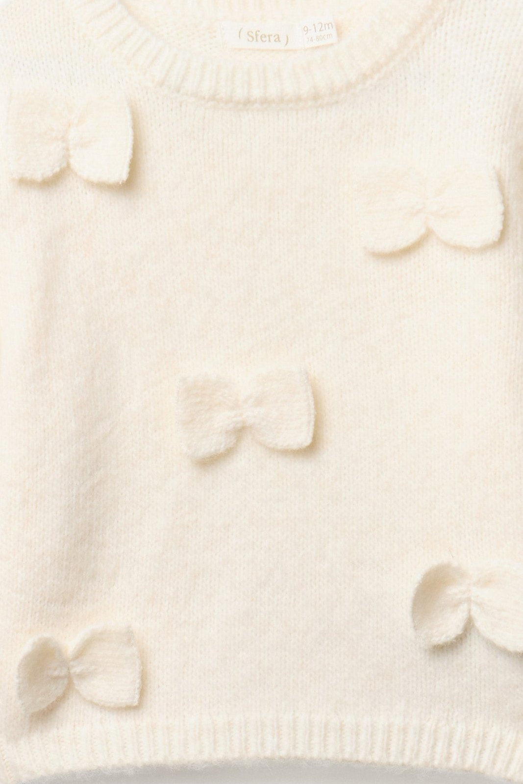 Sfera Knit Sweater With Bows - Red 2 Shaws Department Stores