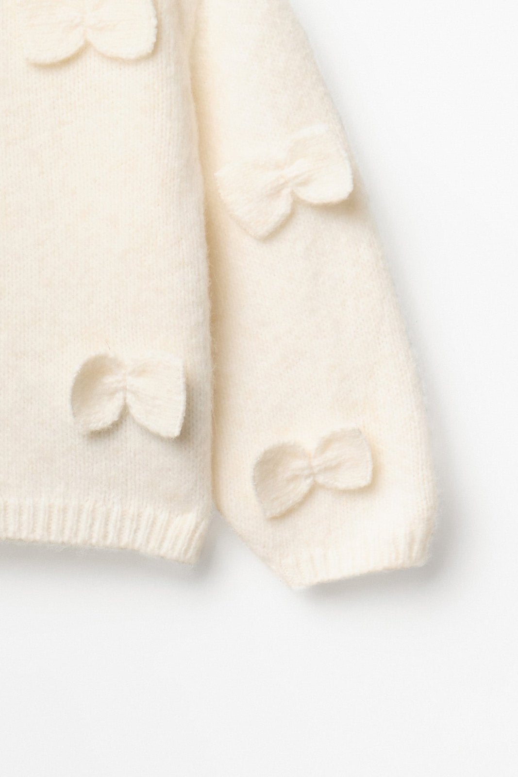 Sfera Knit Sweater With Bows - Red 3 Shaws Department Stores