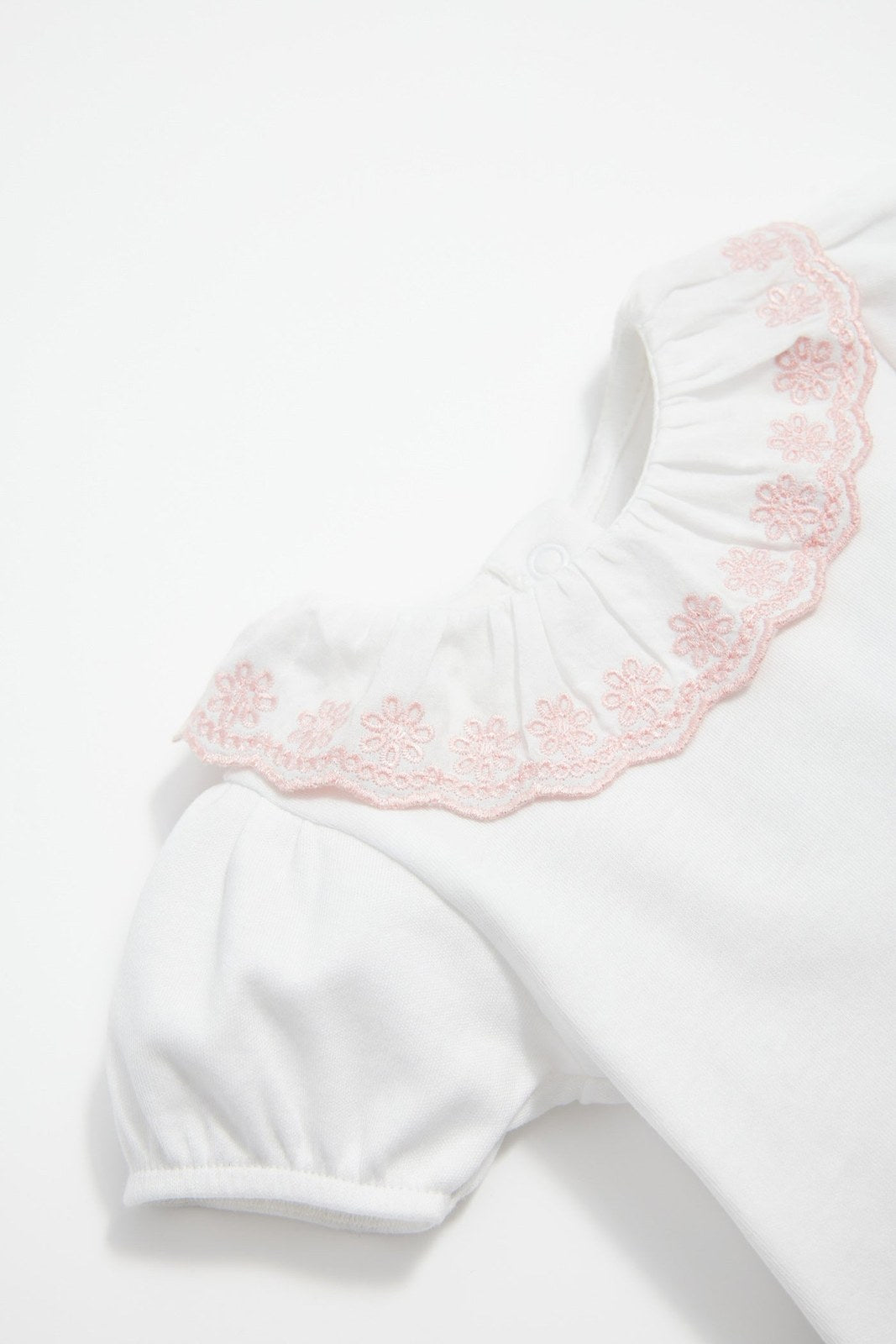 Sfera Voile collar romper - White 2 Shaws Department Stores