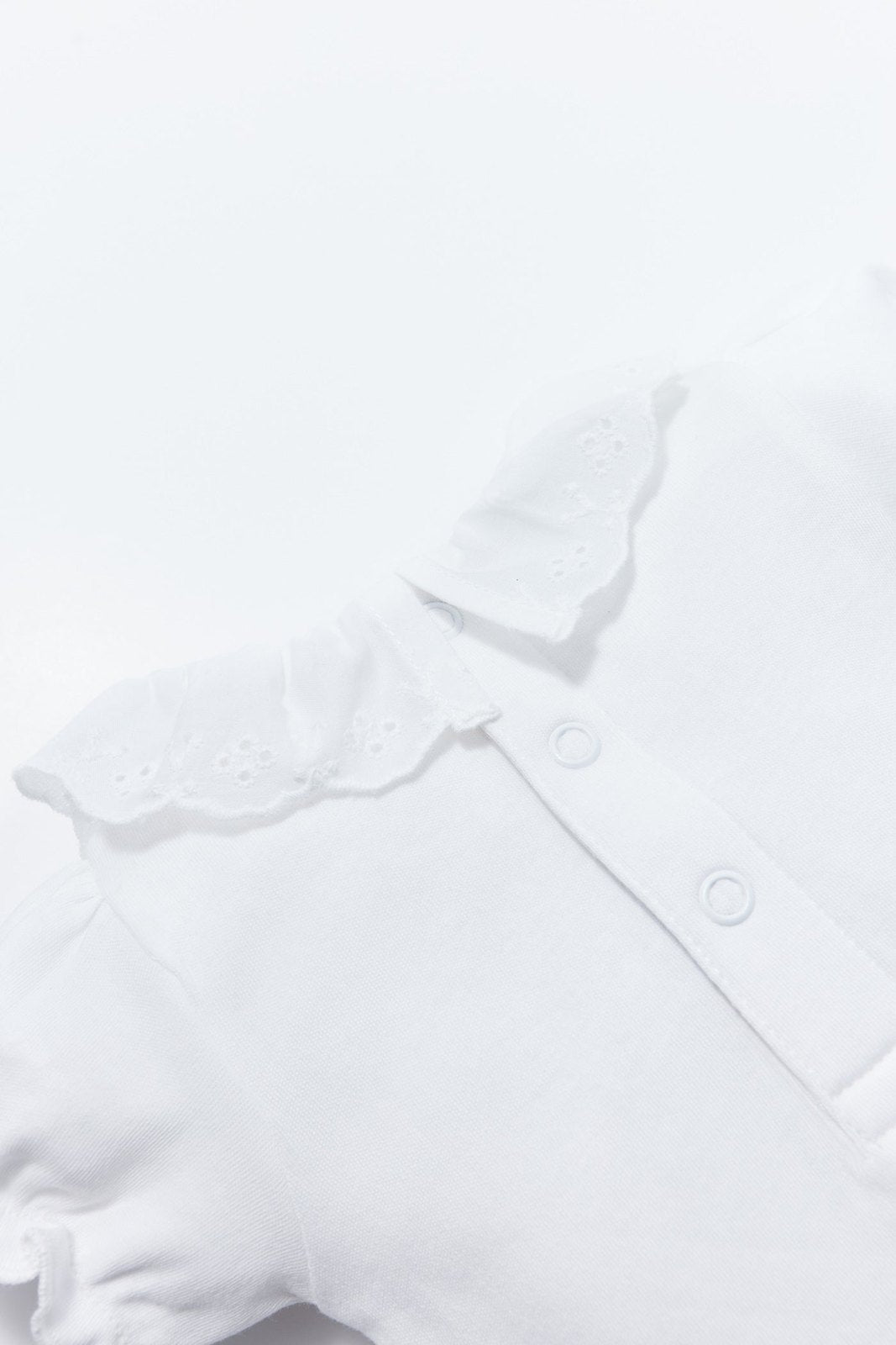 Sfera Embroidered collar romper - White 4 Shaws Department Stores