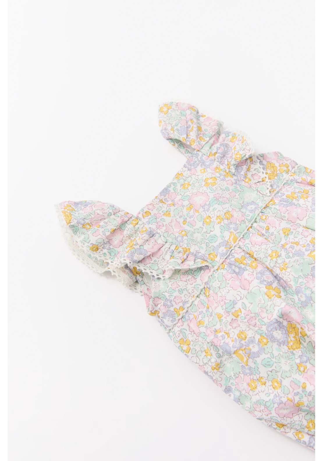 Sfera Flower Print Romper - White 2 Shaws Department Stores