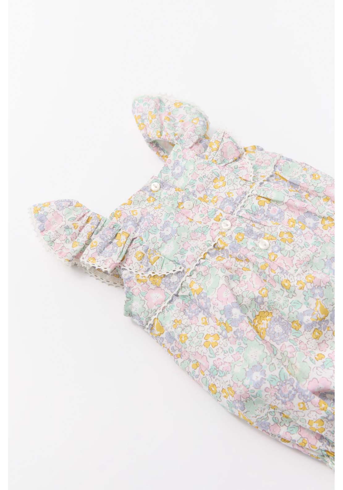 Sfera Flower Print Romper - White 3 Shaws Department Stores