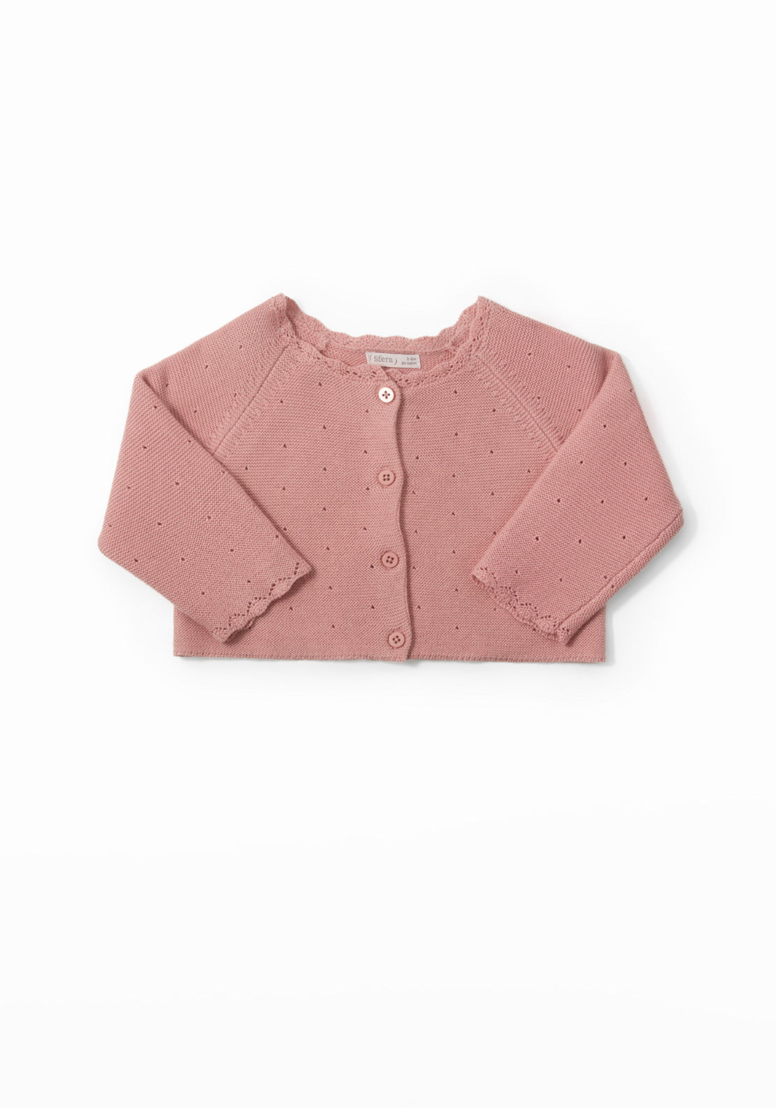 Garter Stitch Cardigan - Pink Acid