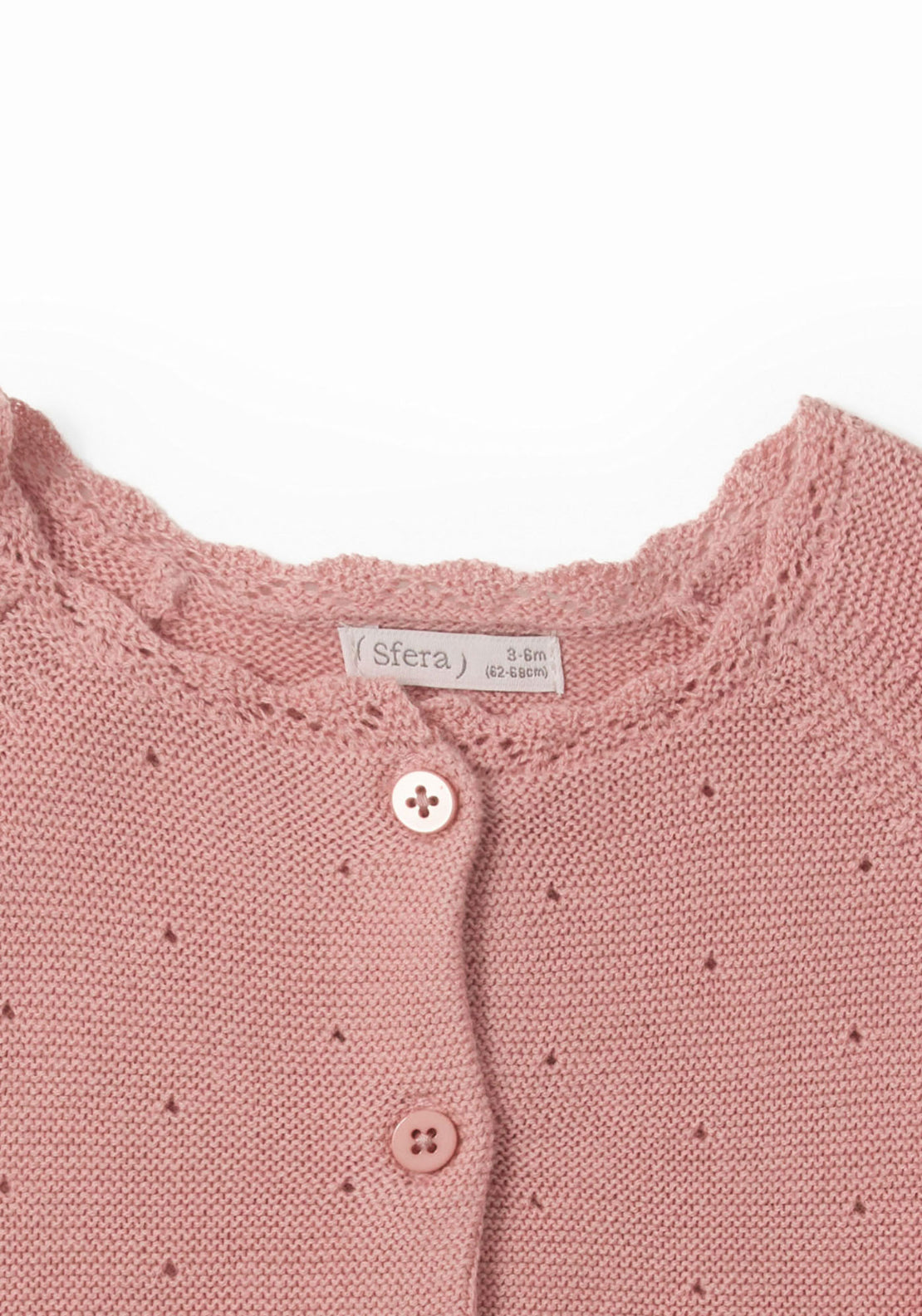 Garter Stitch Cardigan - Pink Acid