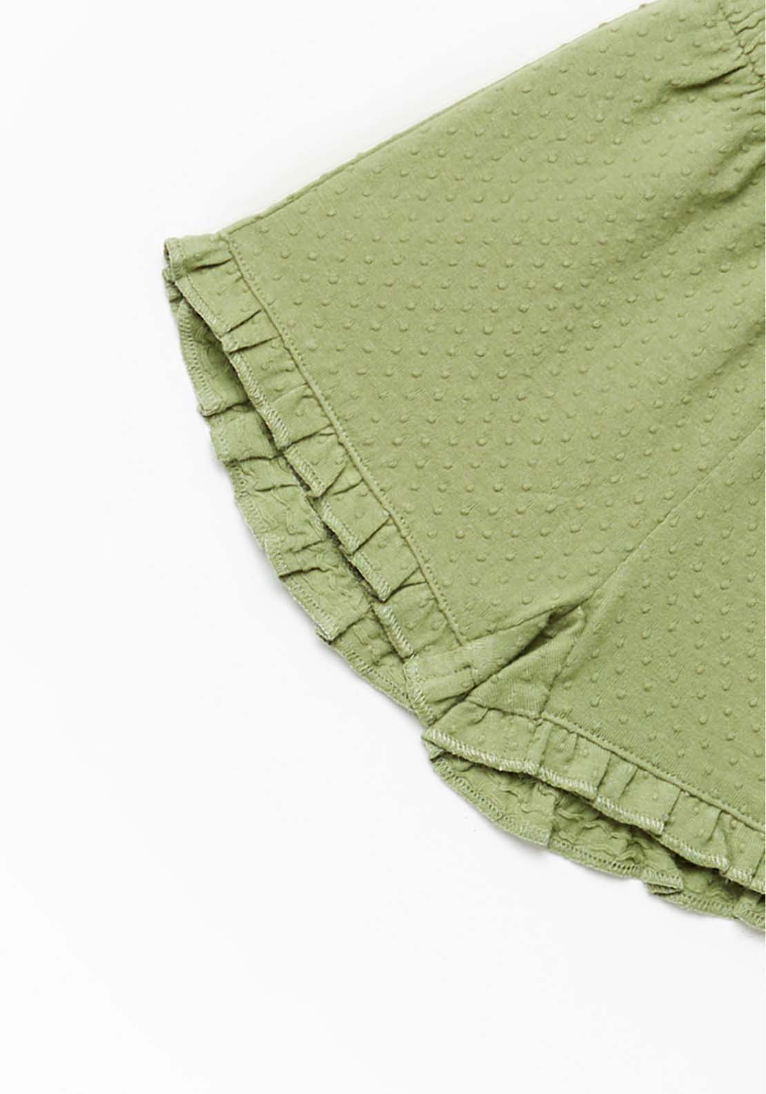Sfera Basic Ruffle Shorts - Green 3 Shaws Department Stores