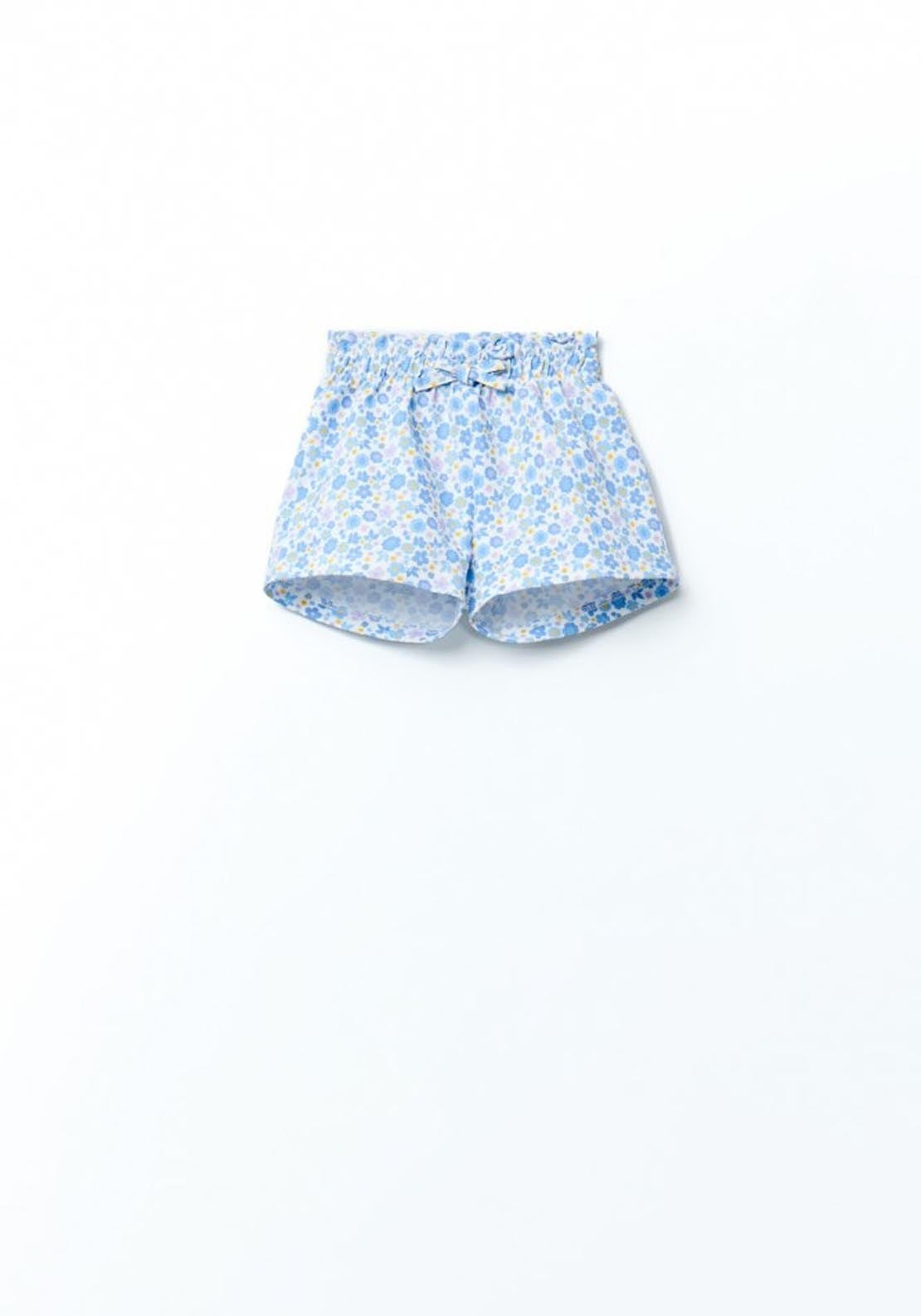 Sfera Blue flower AOP shorts - White 3 Shaws Department Stores