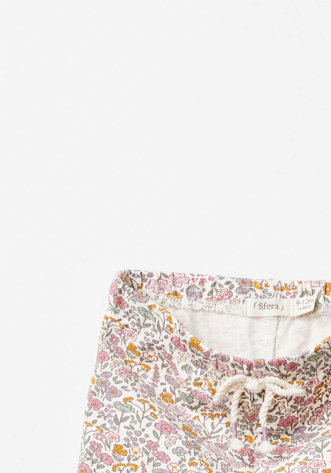 Sfera Baby Girl Floral Trousers - Beige 2 Shaws Department Stores