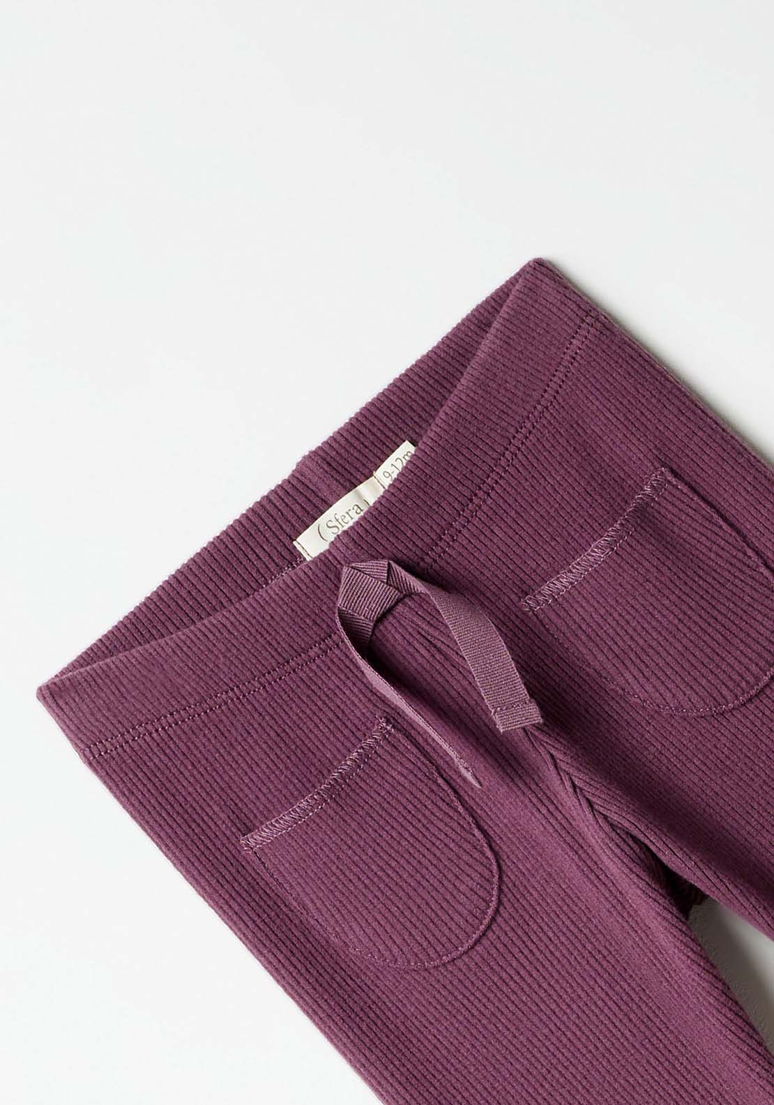 Sfera Ribbed Trousers - Purple 2 Shaws Department Stores