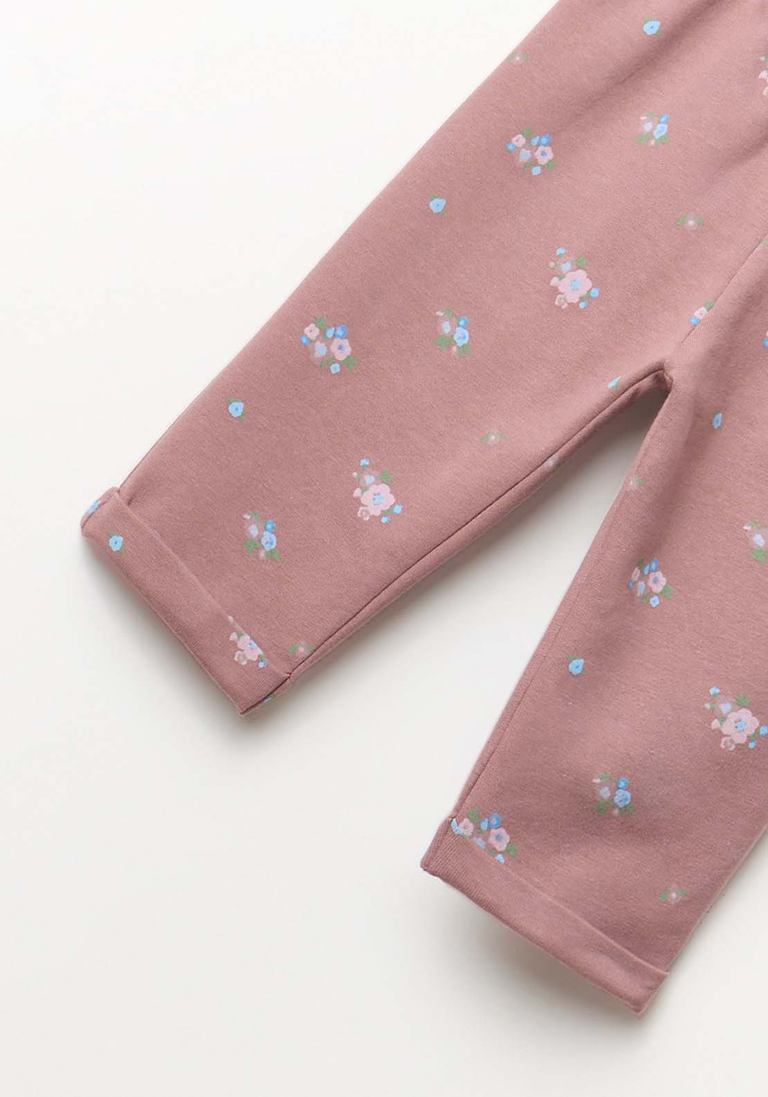 Bow Floral-Print Trousers - Purple