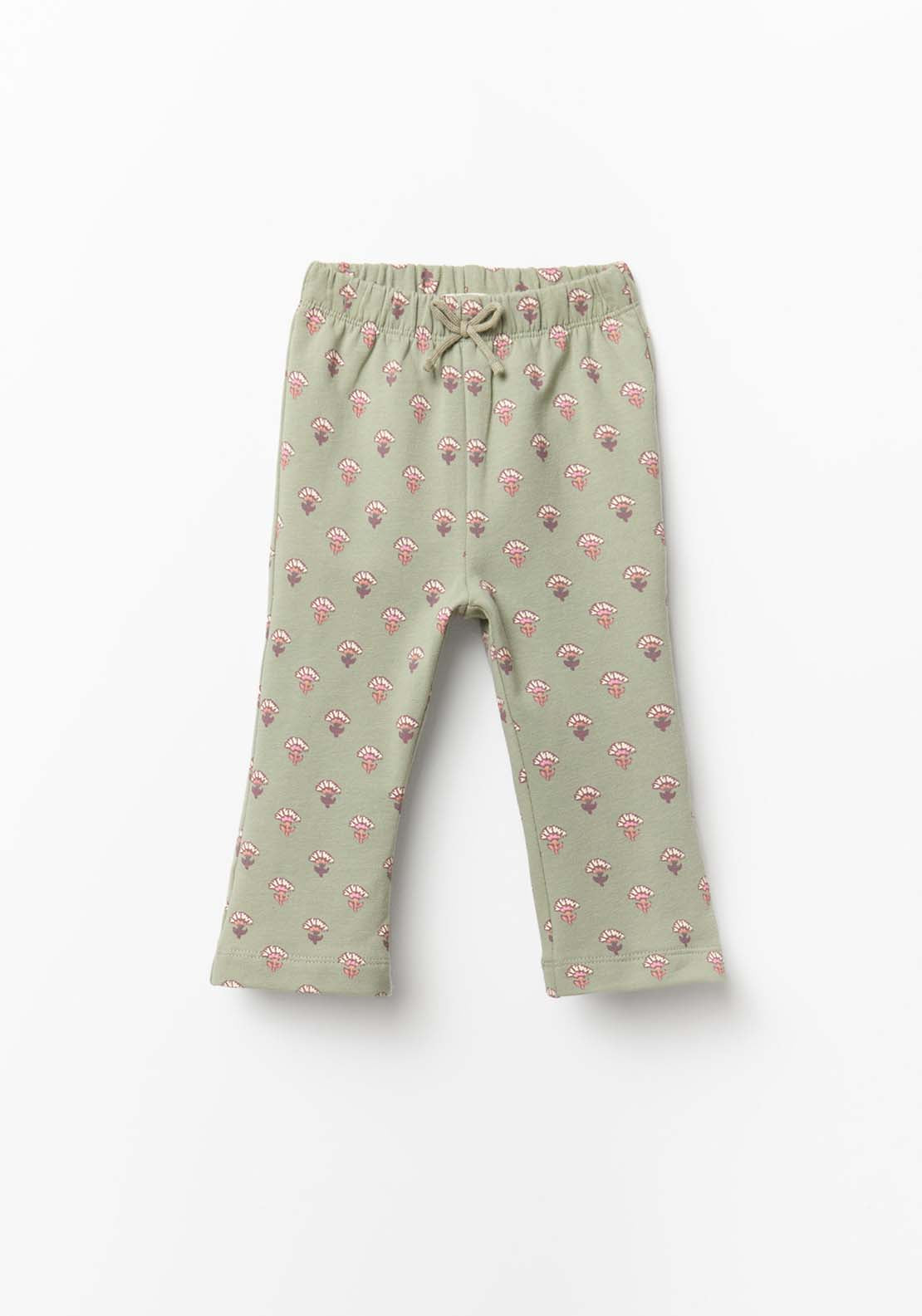 Flower Flare Trousers - Green