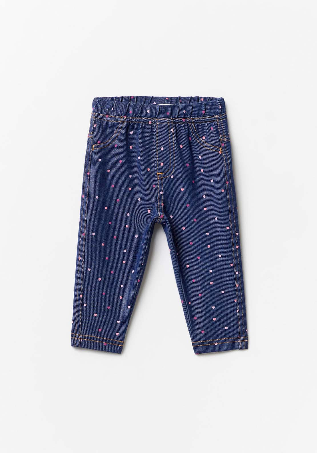 Sfera Baby Girl Polka Dot Leggings - Blue 1 Shaws Department Stores