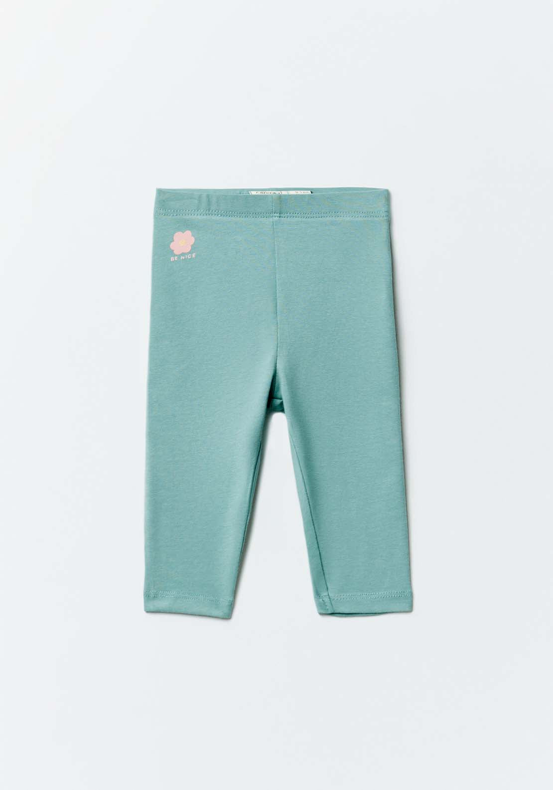 Sfera Plain leggings - Green 1 Shaws Department Stores