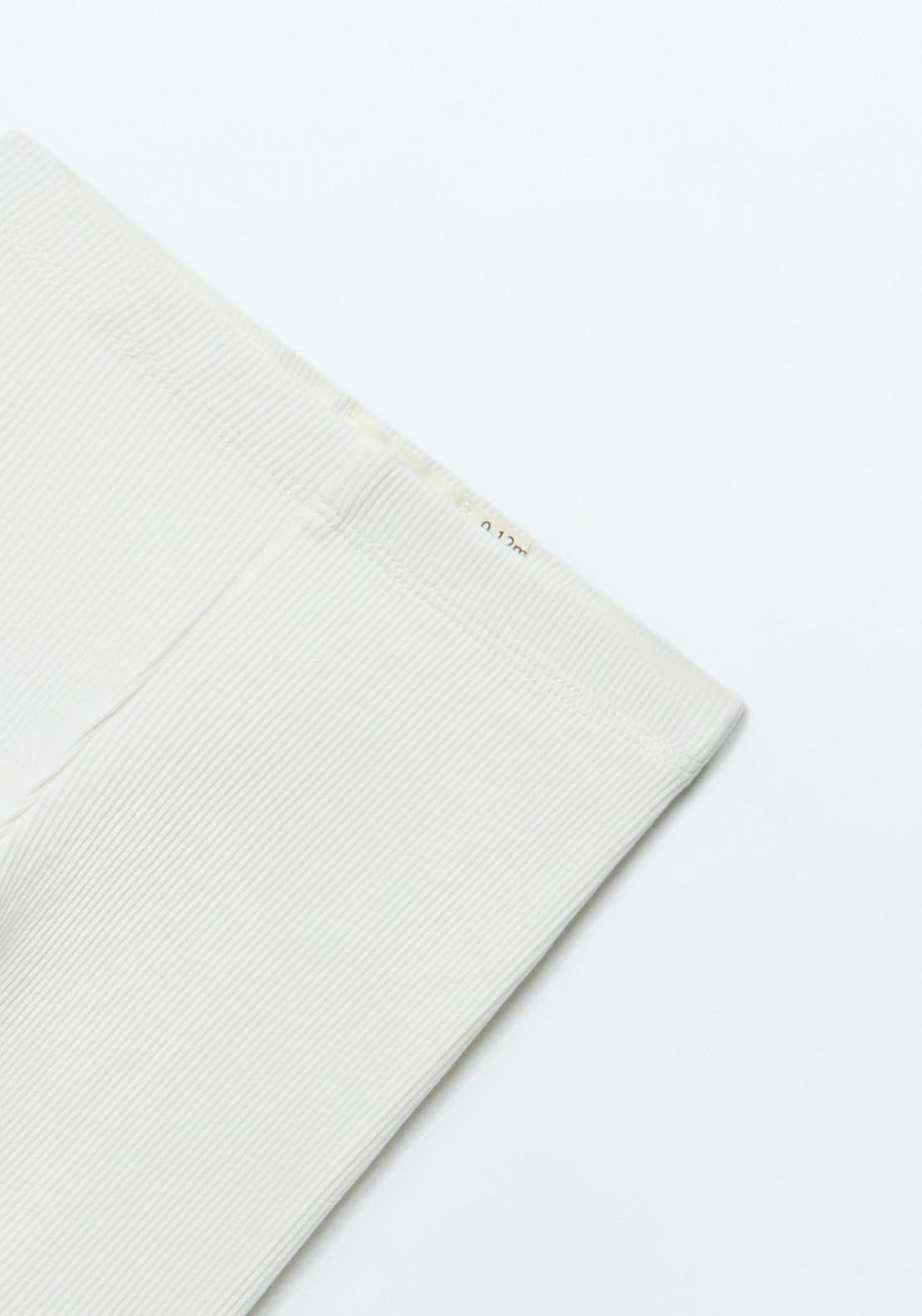 Sfera White ribbed leggings - White 1 Shaws Department Stores